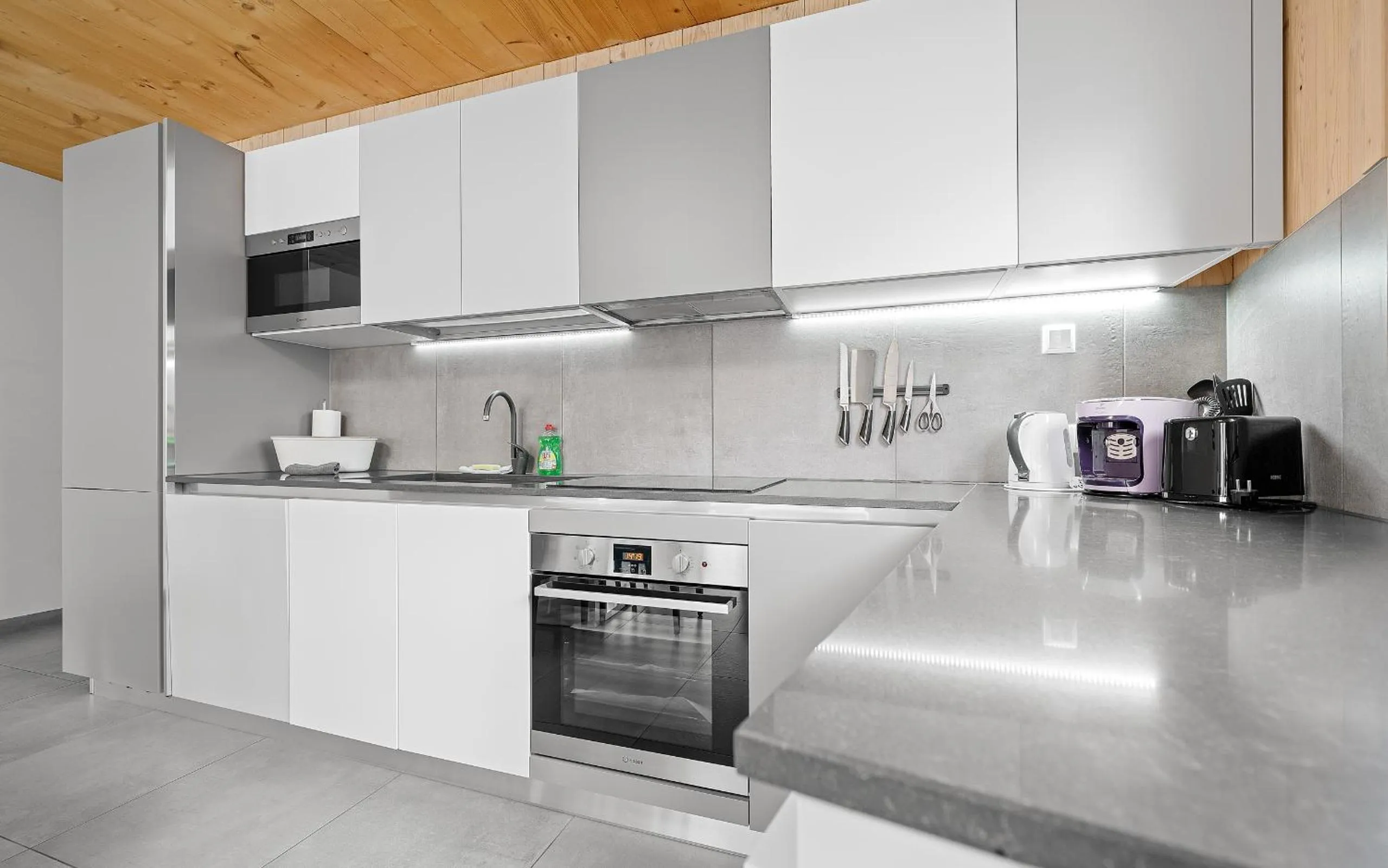 Kitchen or kitchenette in Aparthotel Zell am See (Contactless Check-In)