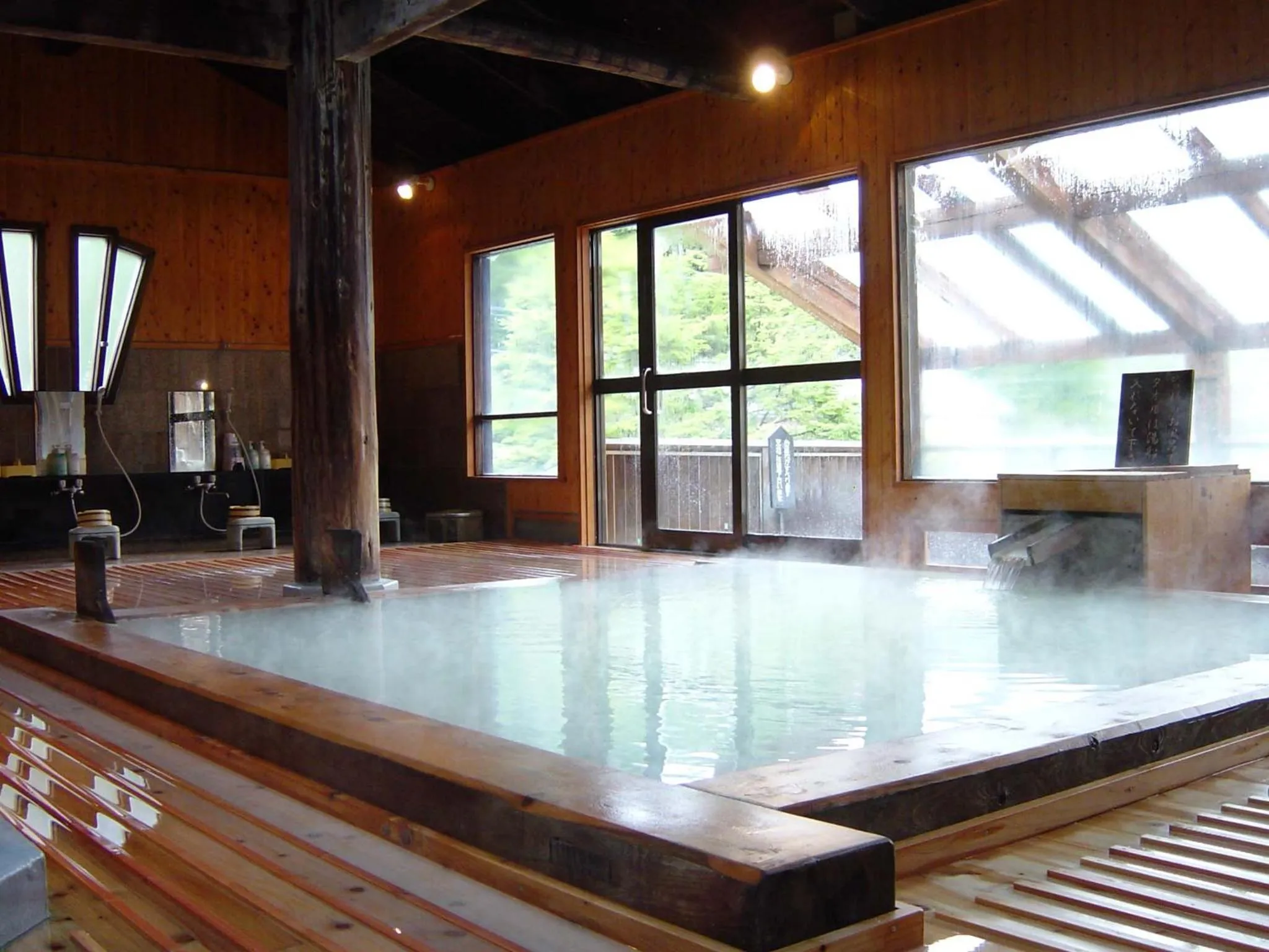 Hot Spring Bath in Manza Onsen Nisshinkan