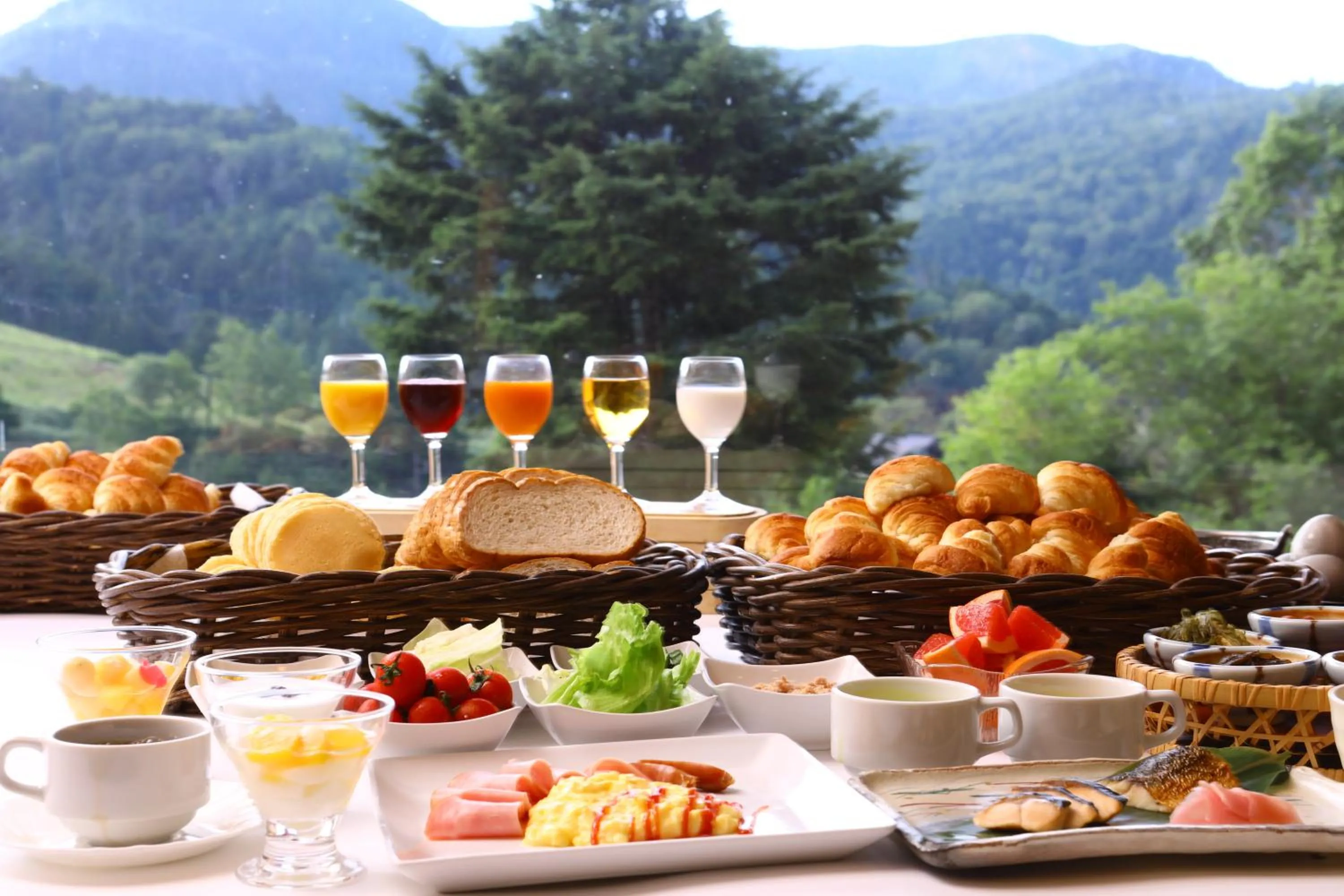 Breakfast in Manza Onsen Nisshinkan