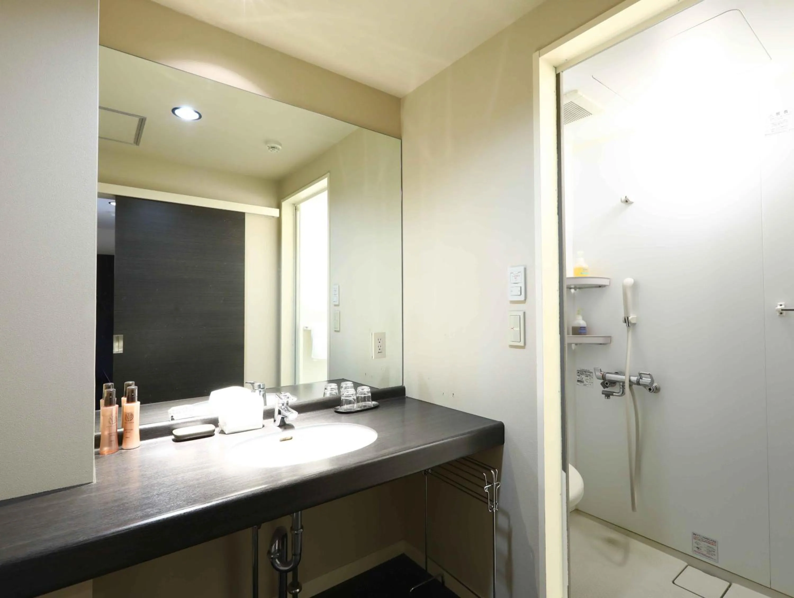 Shower in Manza Onsen Nisshinkan