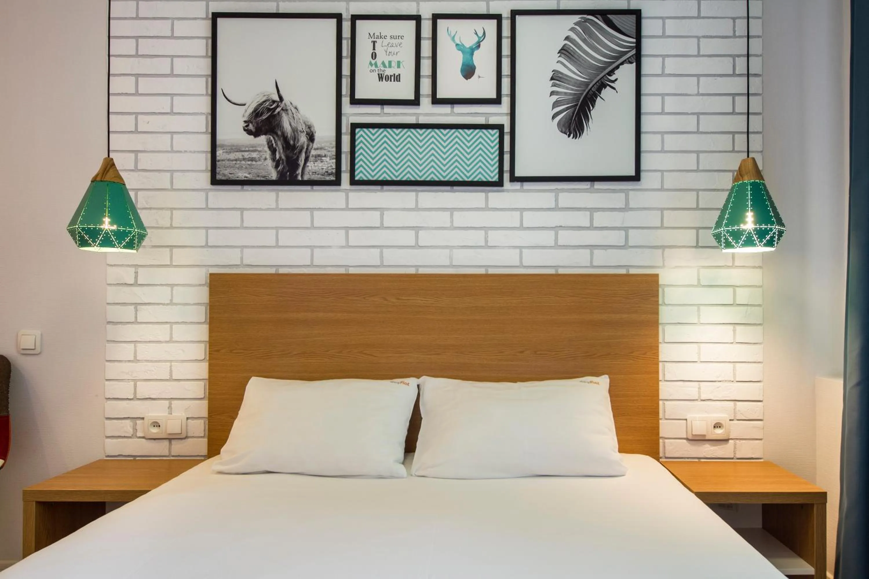 Bed in Idea Design Apart-Hotel