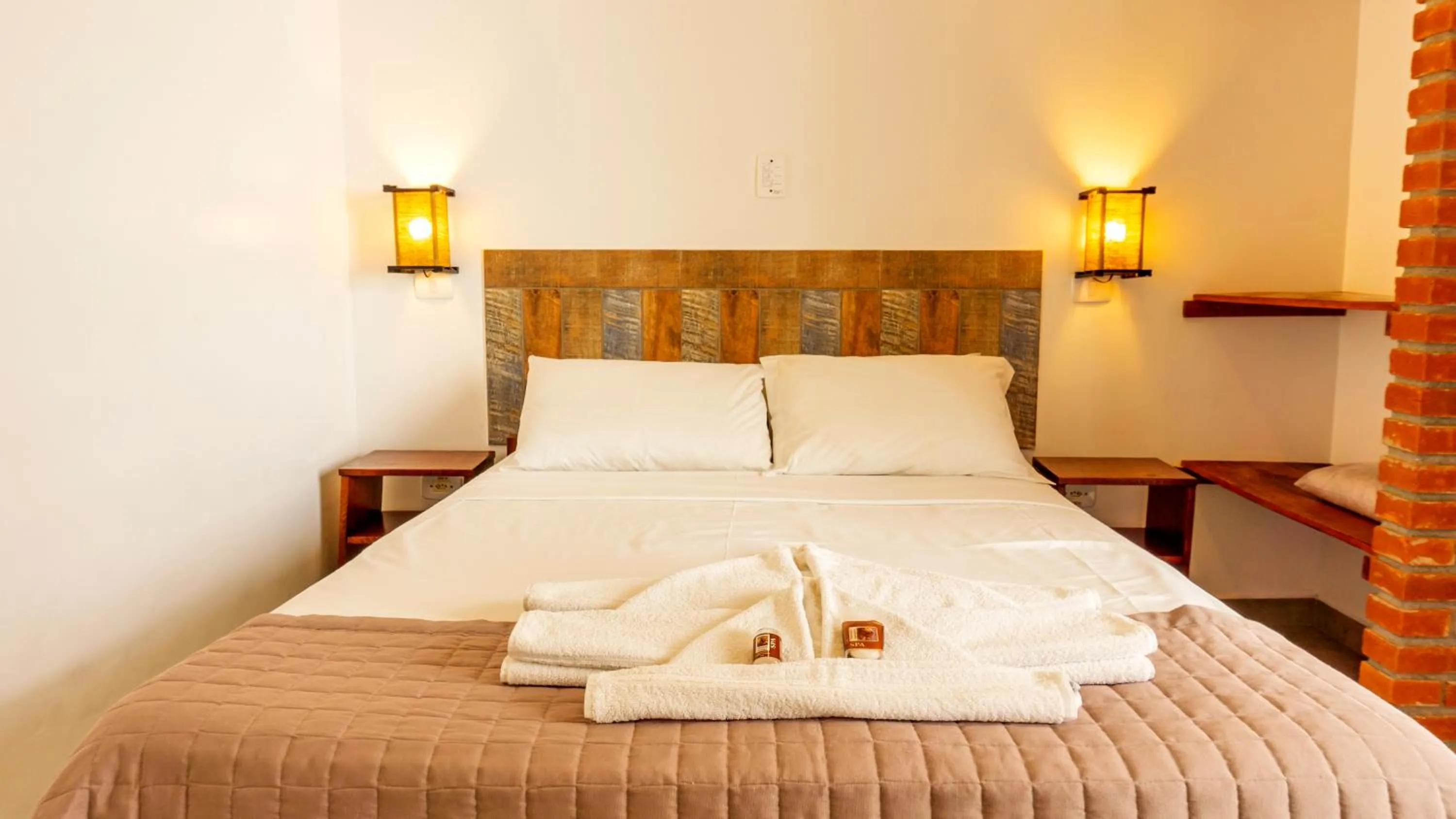 Bed in Pousada Casarão