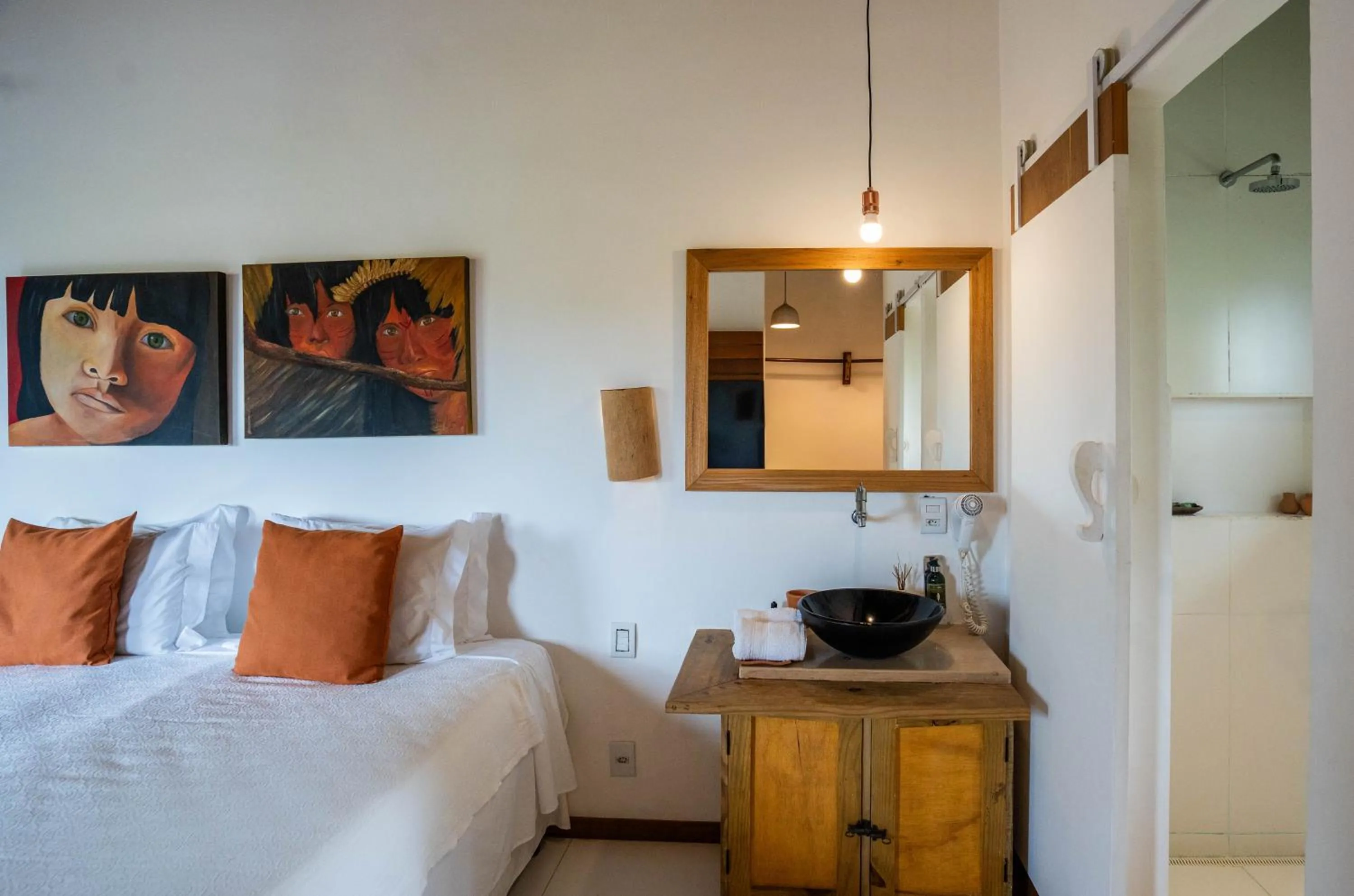 Bed in Casa e Pousada Alecrim