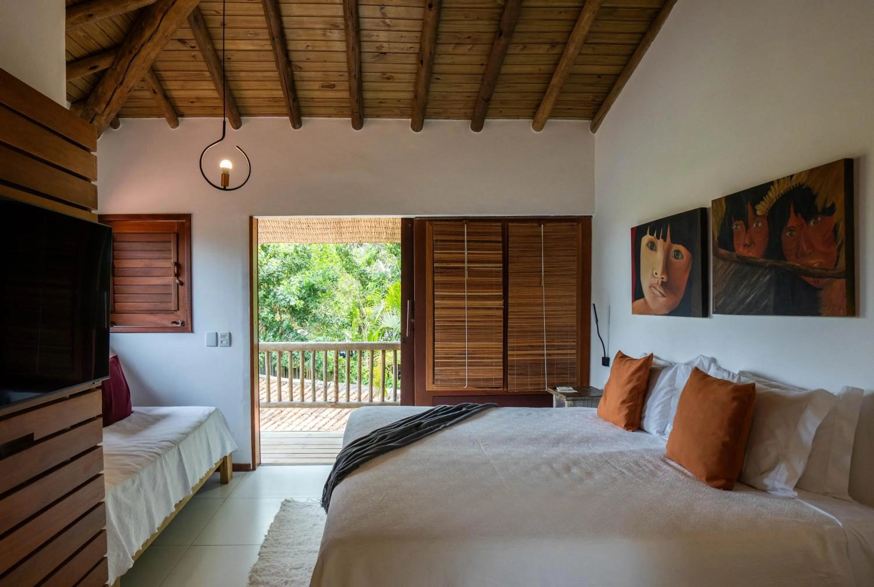 Bed in Casa e Pousada Alecrim