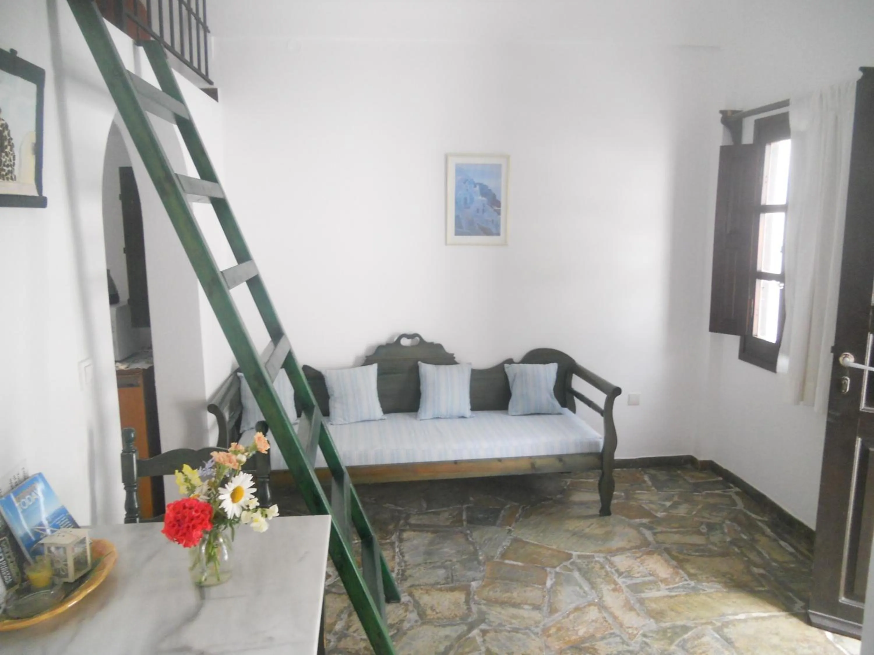 Dining area, Bed in Villa Ostria