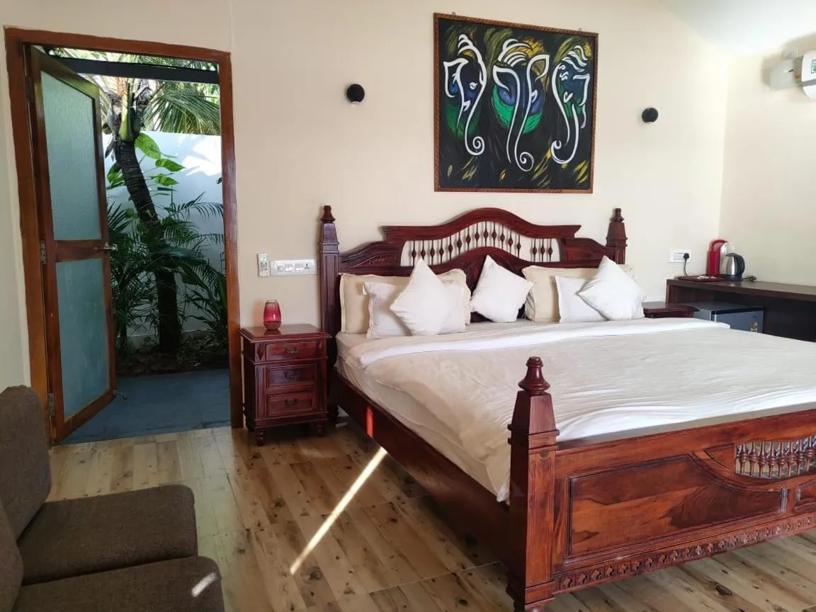 Bedroom, Bed in Agonda Beach Villa