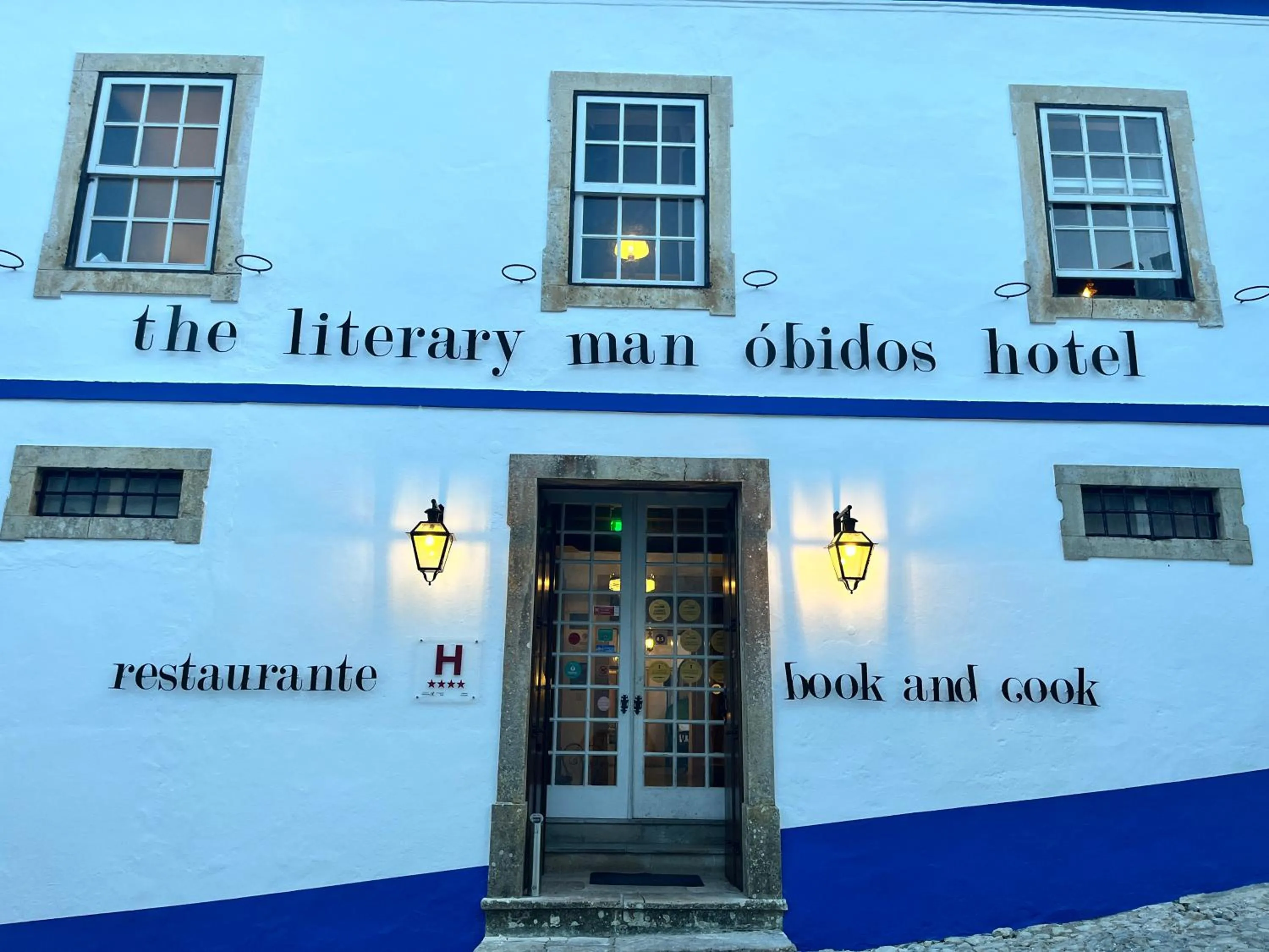 Property building in The Literary Man Obidos Hotel