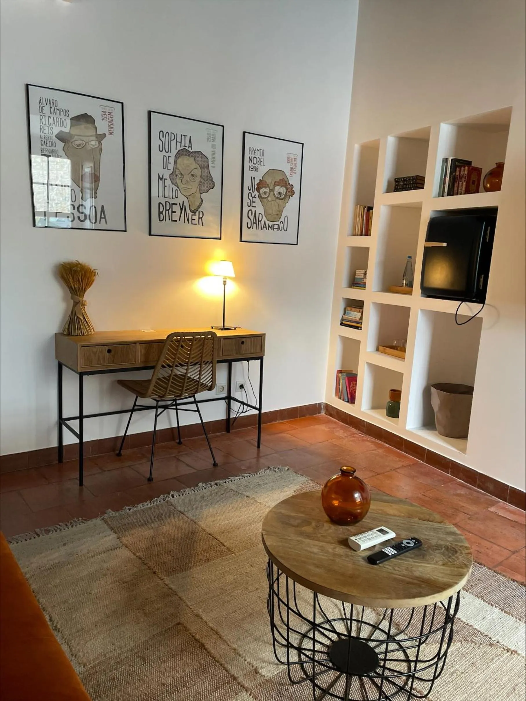 Living room in The Literary Man Obidos Hotel