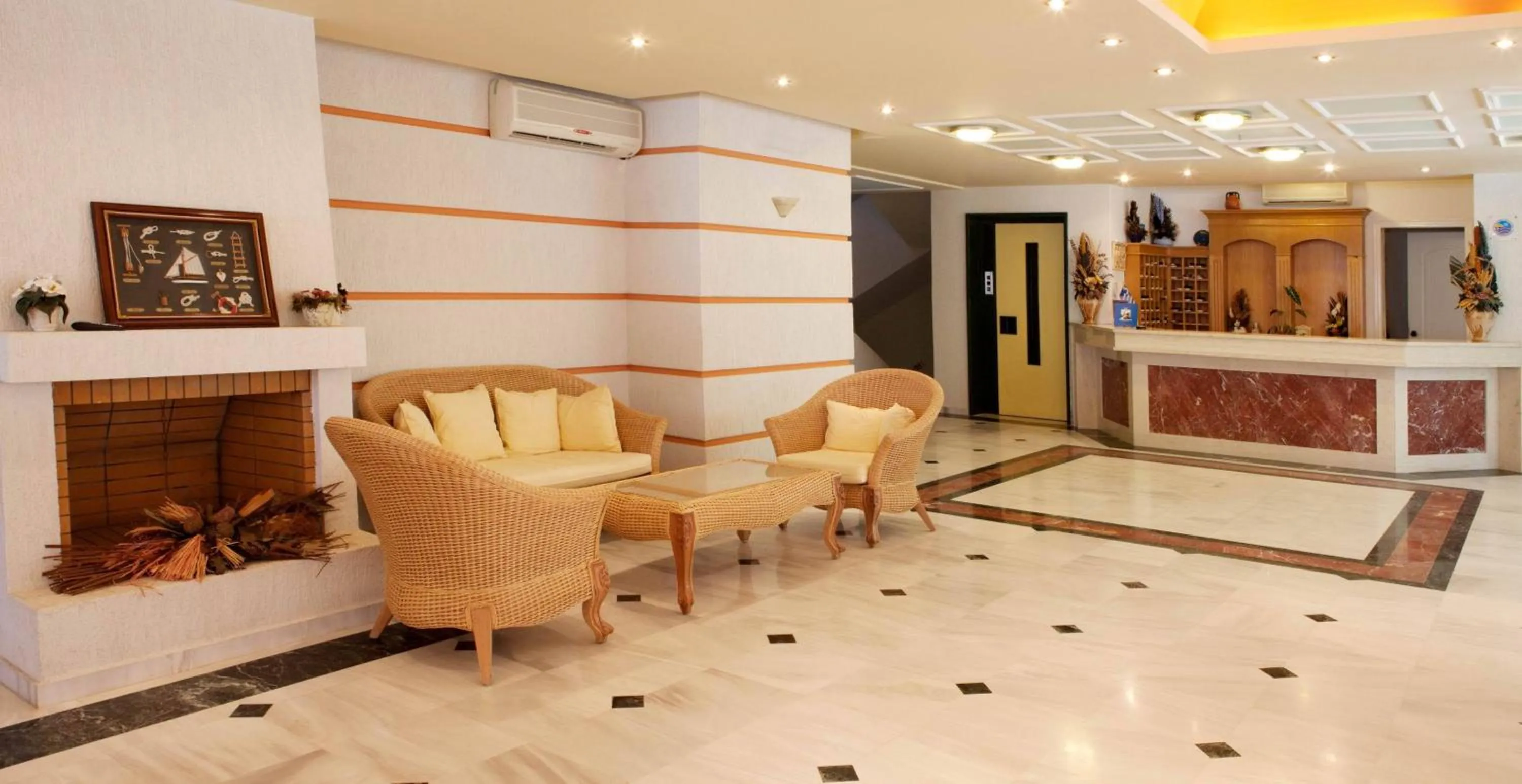 Lobby or reception in Dedalos Beach Hotel