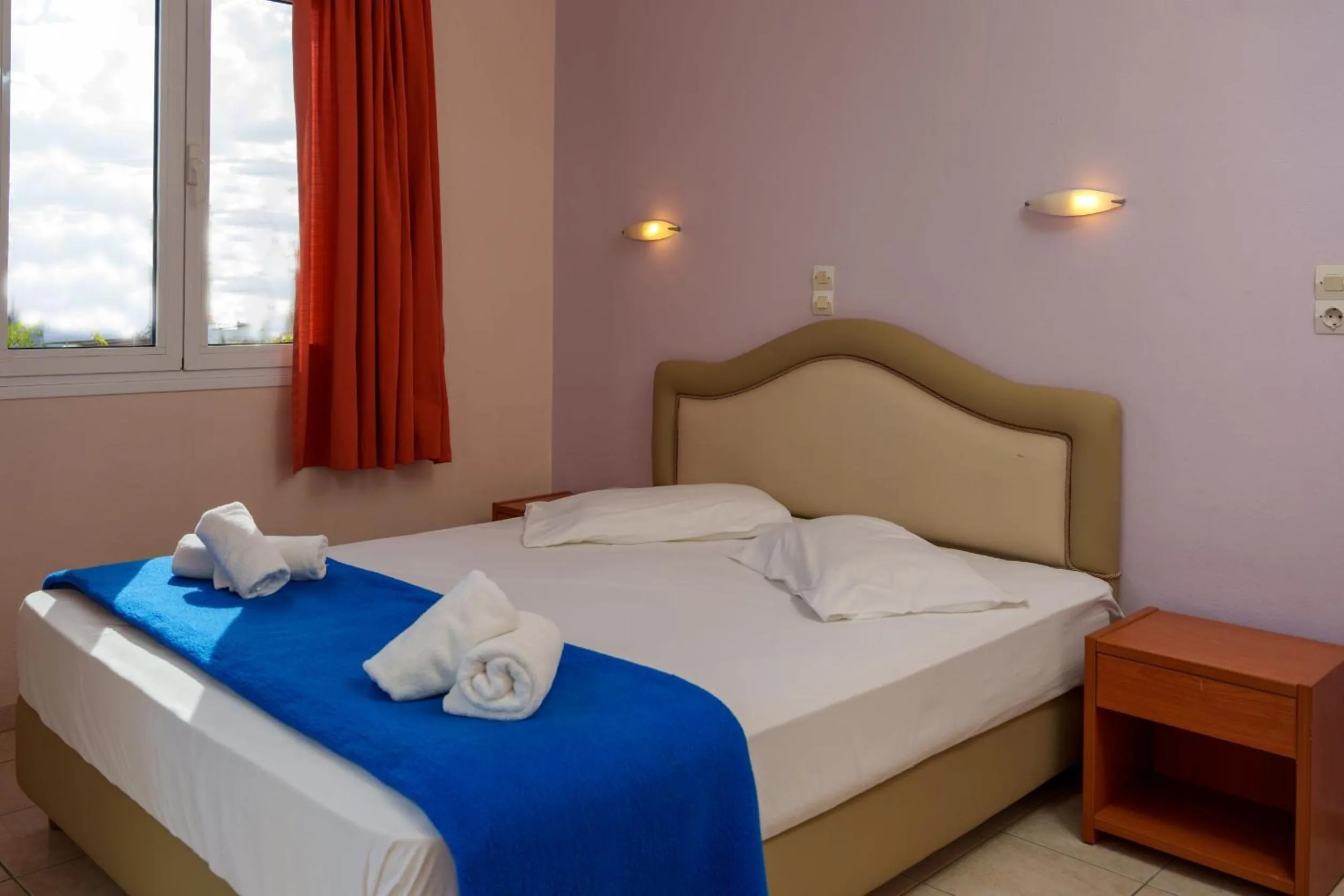 Bed in Dedalos Beach Hotel