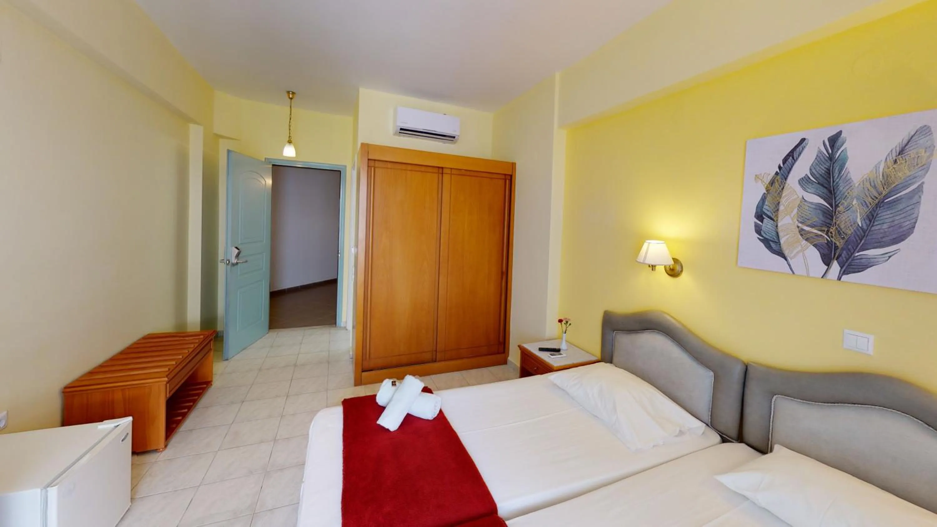 Bed in Dedalos Beach Hotel