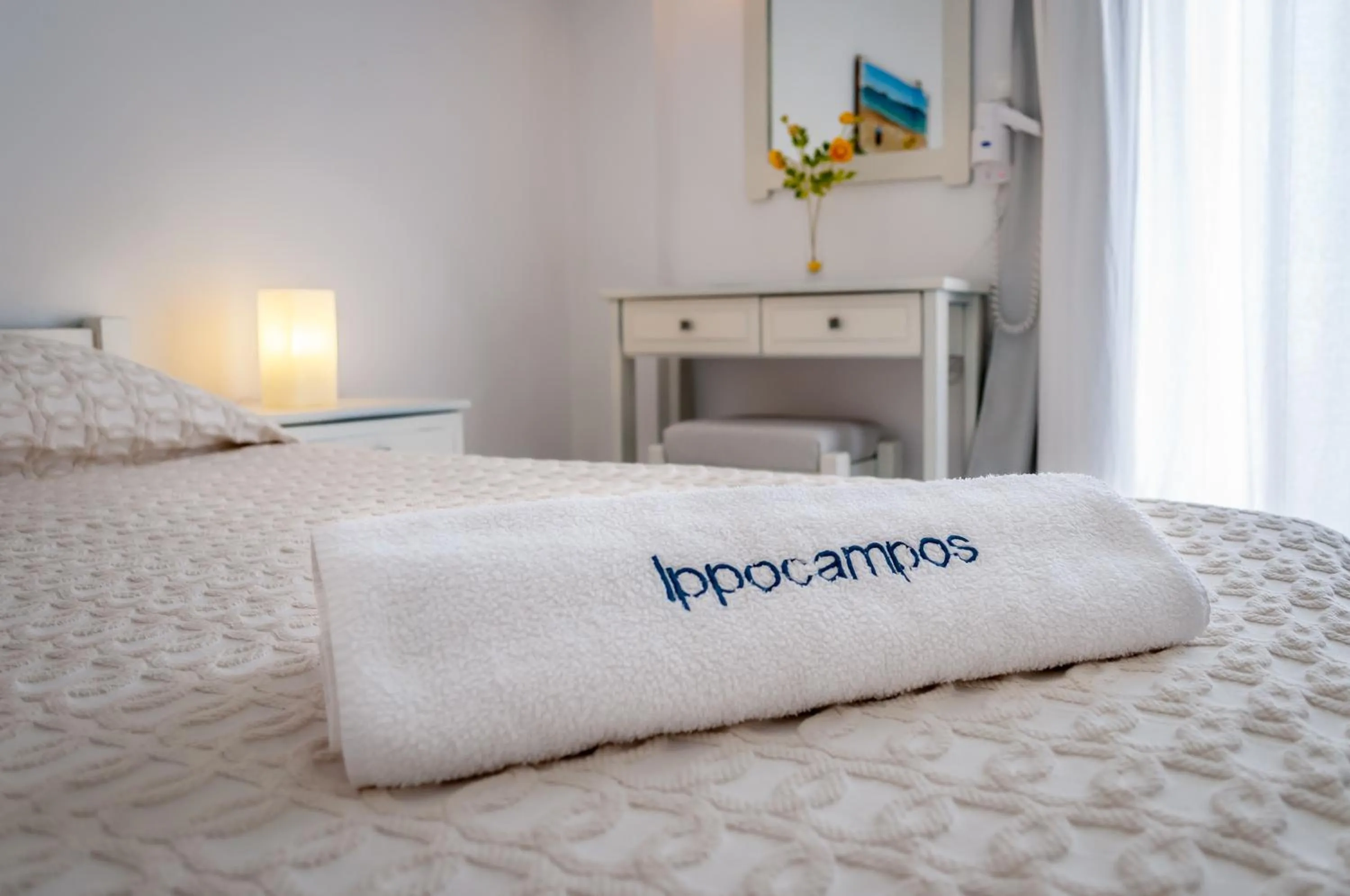 Property logo or sign, Bed in Hotel Ippocampos Studios