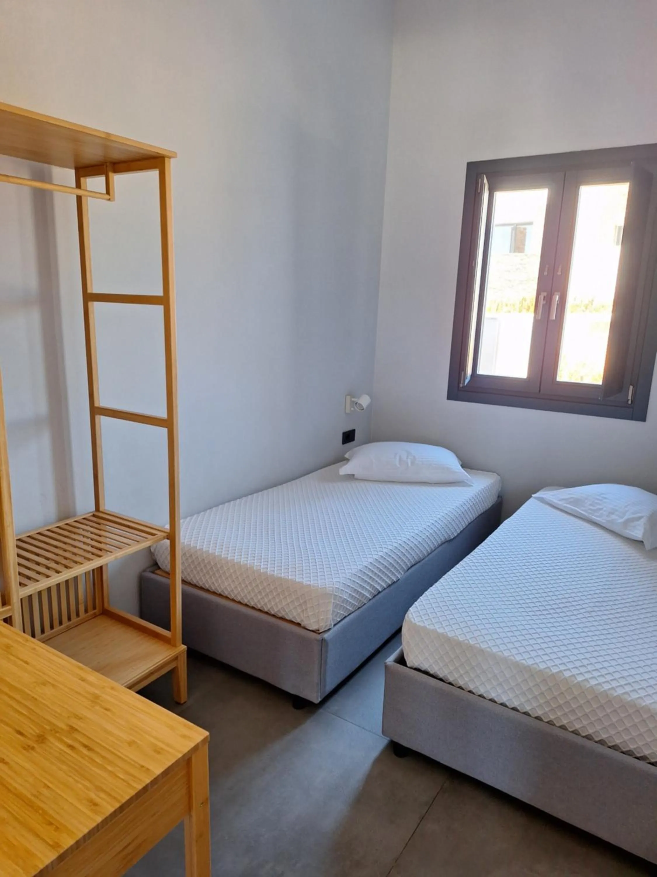 Bed in Hotel Ippocampos Studios