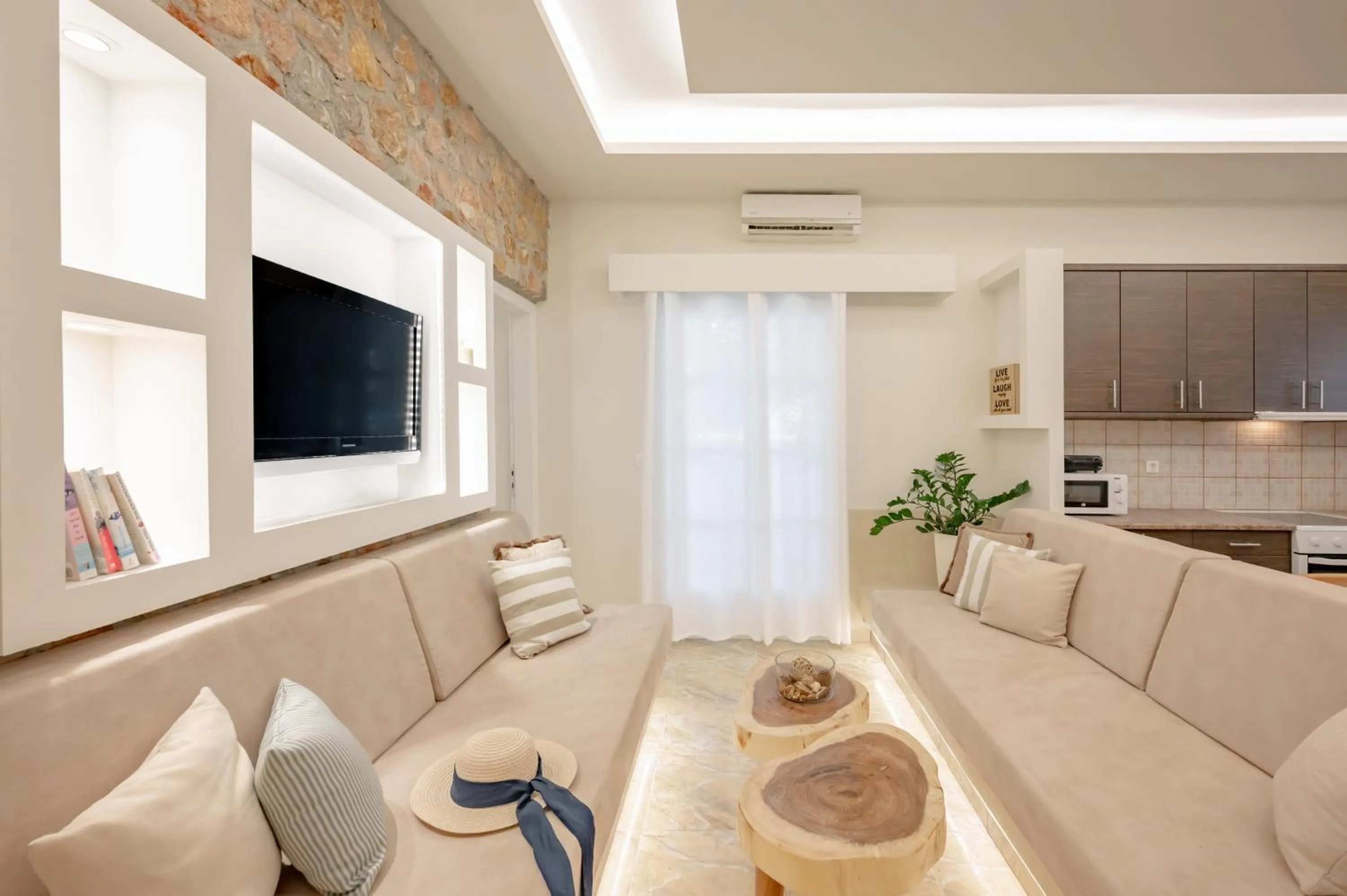 Living room in Loukas & Emma Eco Houses