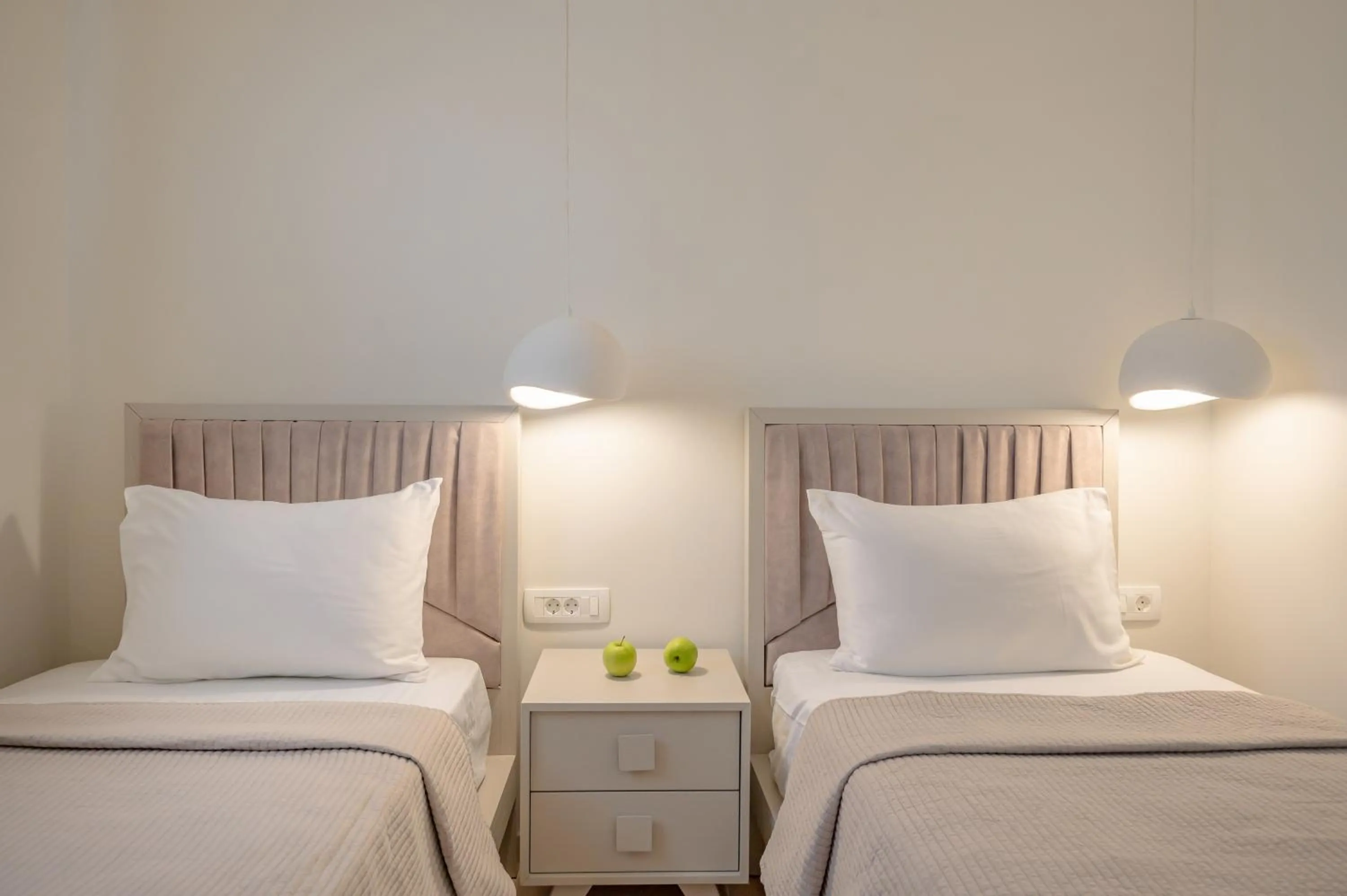 Bed in Loukas & Emma Eco Houses