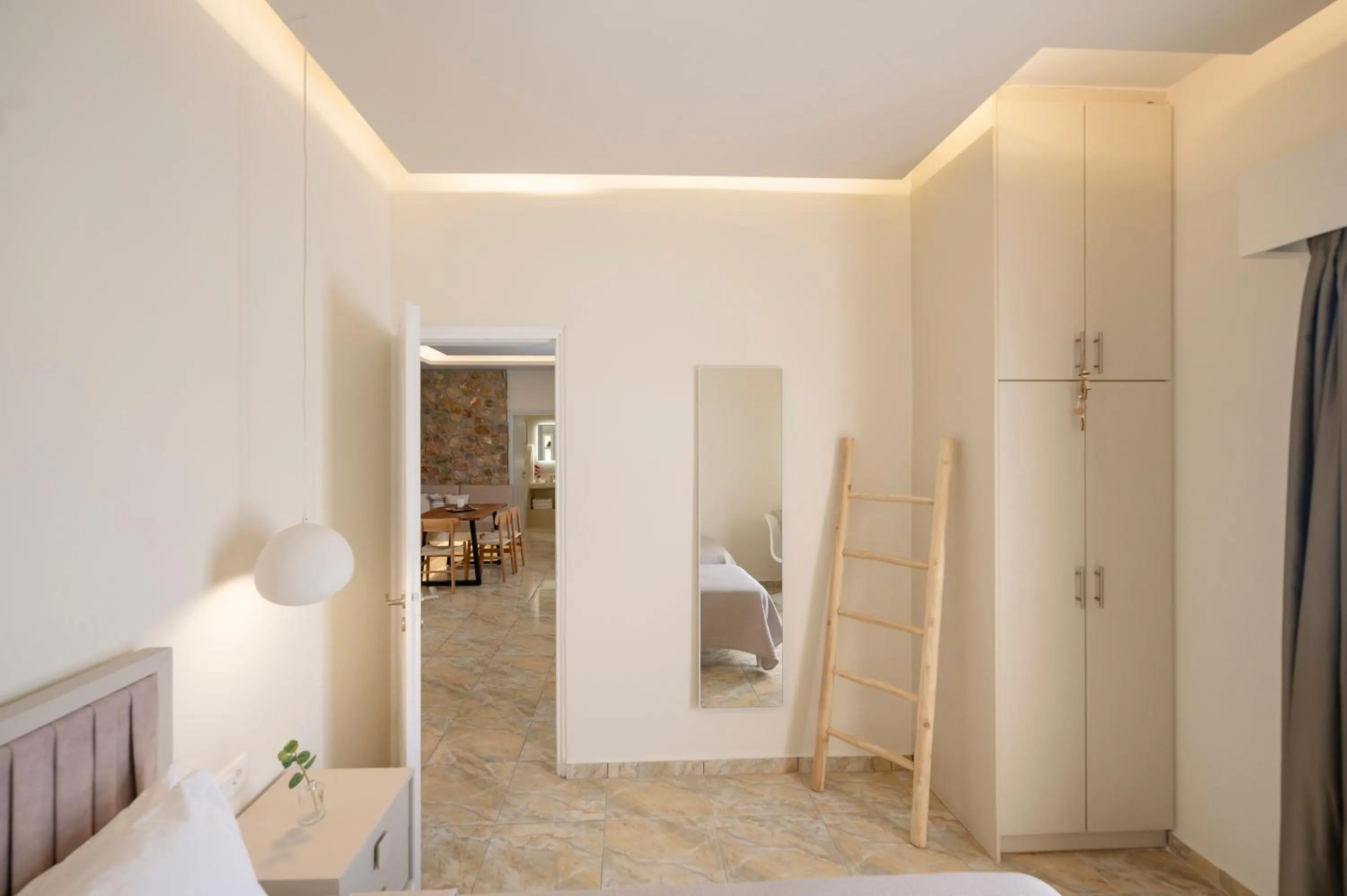 Bedroom, Bed in Loukas & Emma Eco Houses
