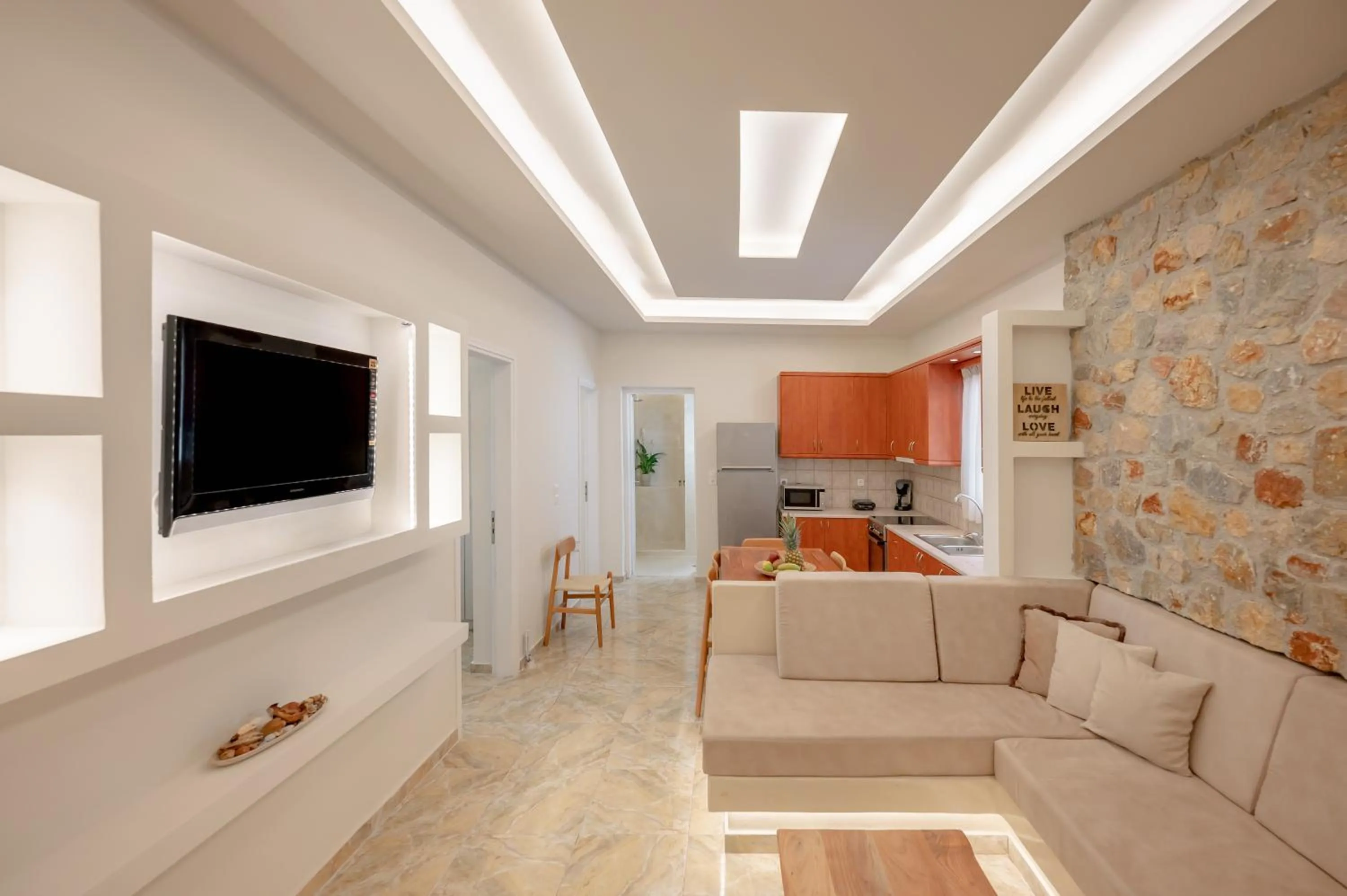 Living room in Loukas & Emma Eco Houses