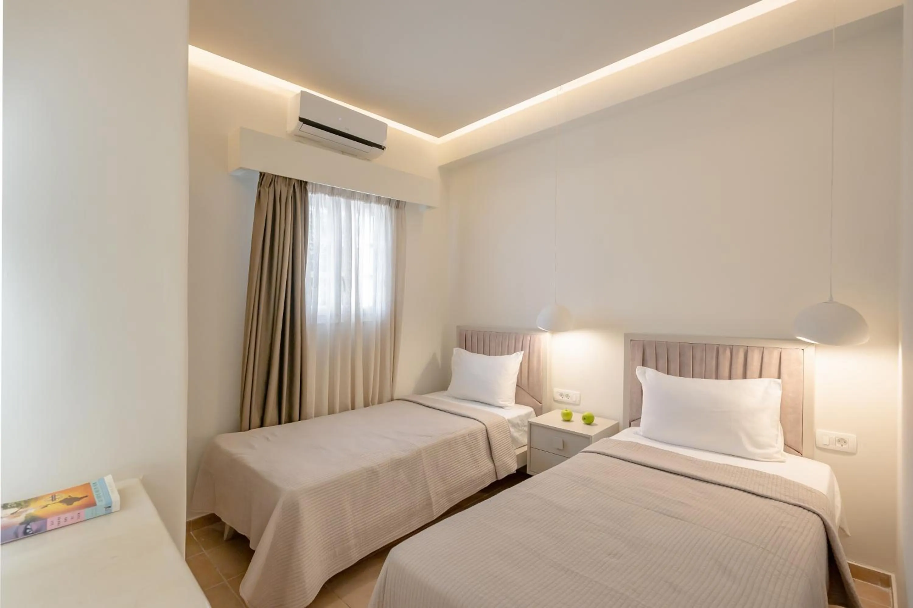 Bed in Loukas & Emma Eco Houses