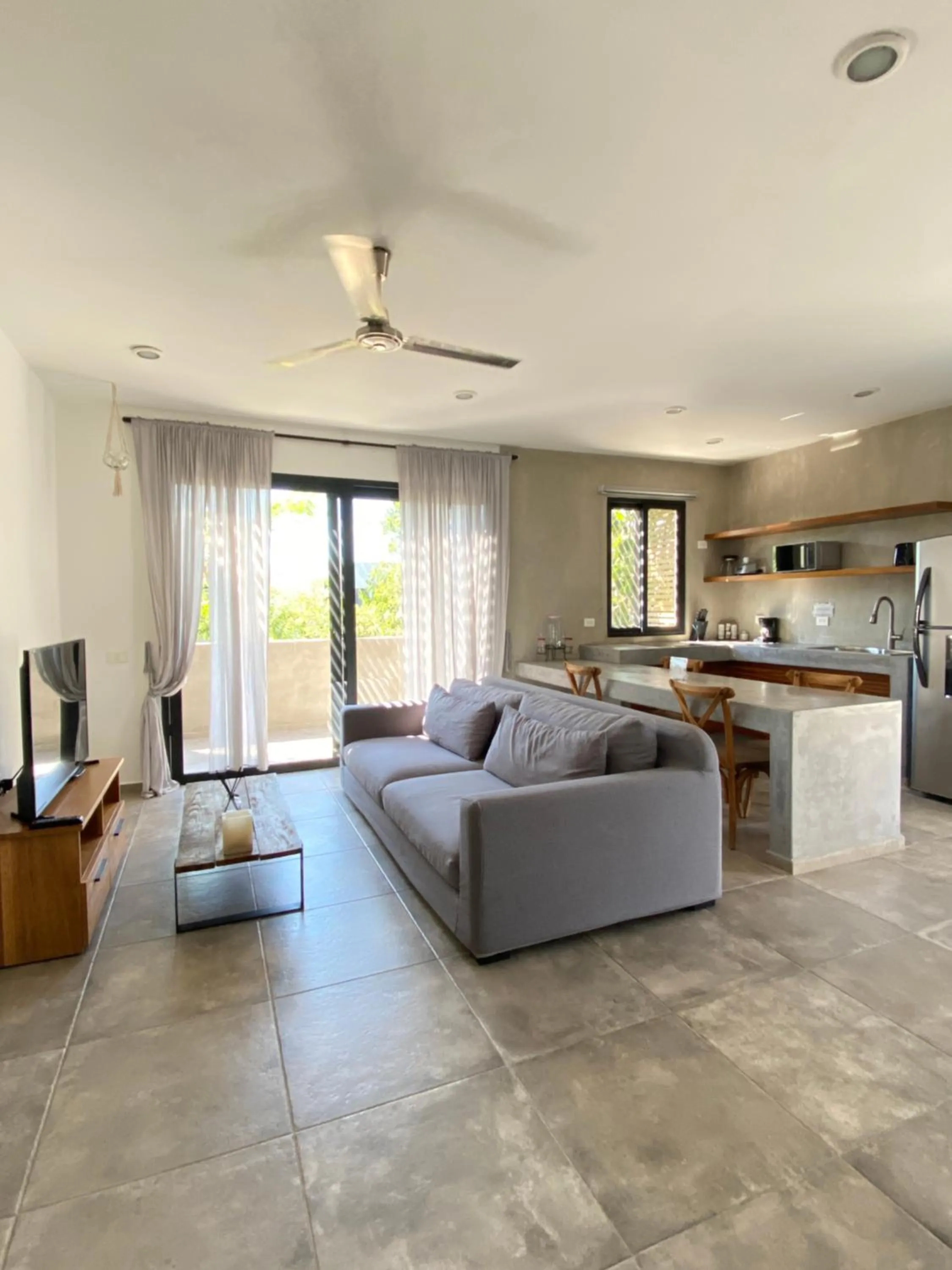 Living room in Panacea Condo Tulum