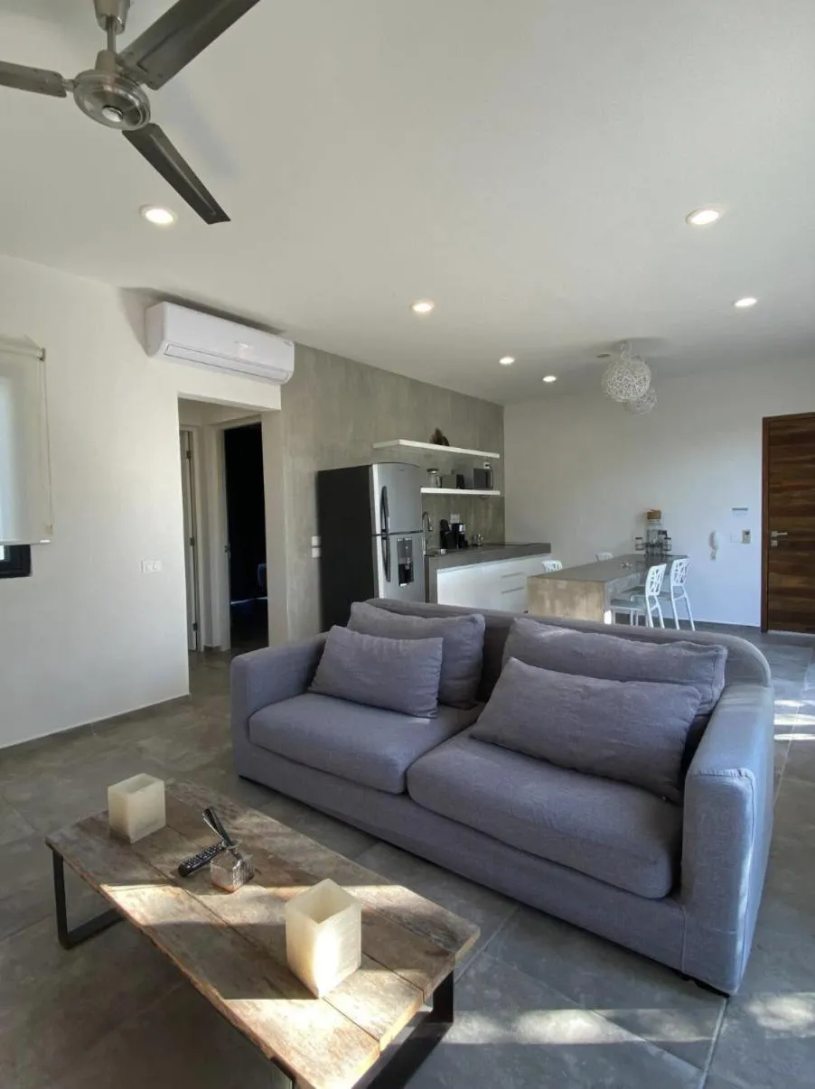 Living room in Panacea Condo Tulum