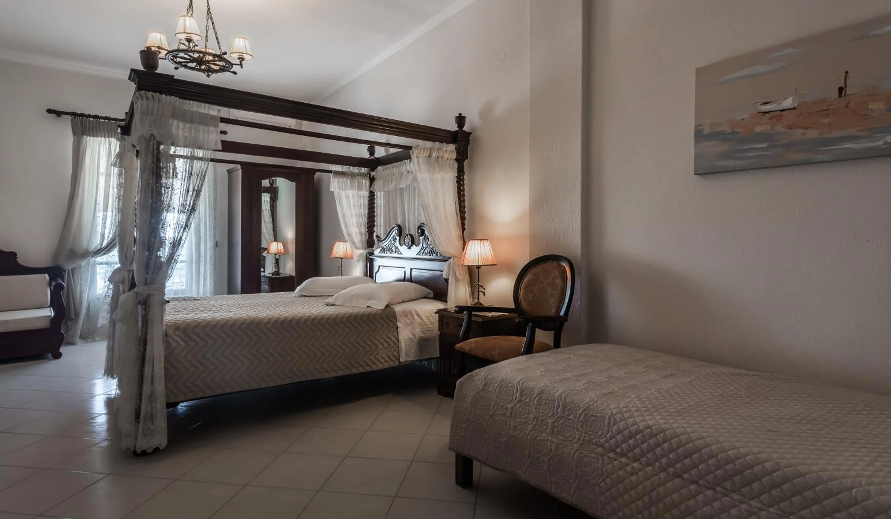 Bed in Villa Zampeta