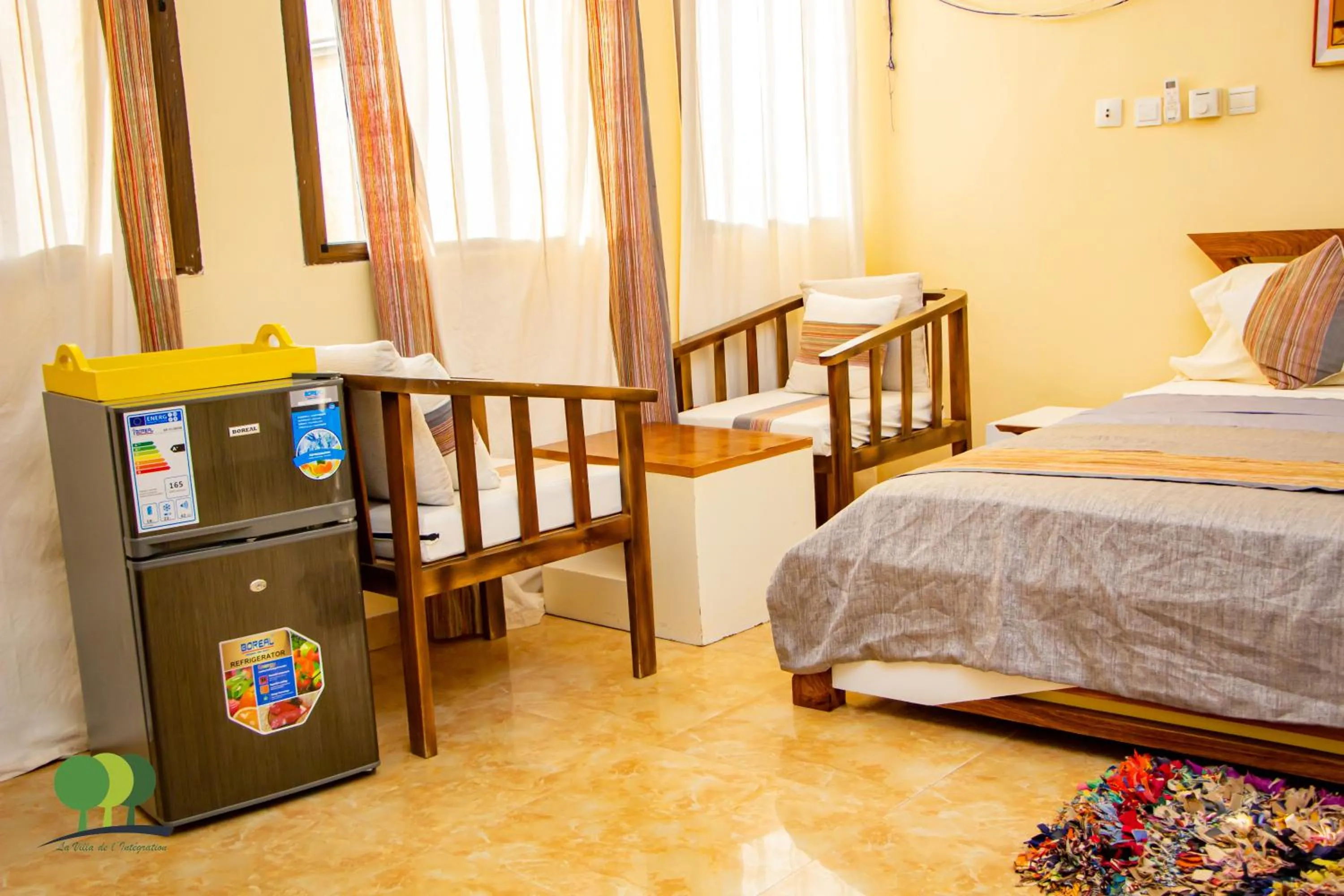 Seating area, Bed in VILLA DE L'INTEGRATION