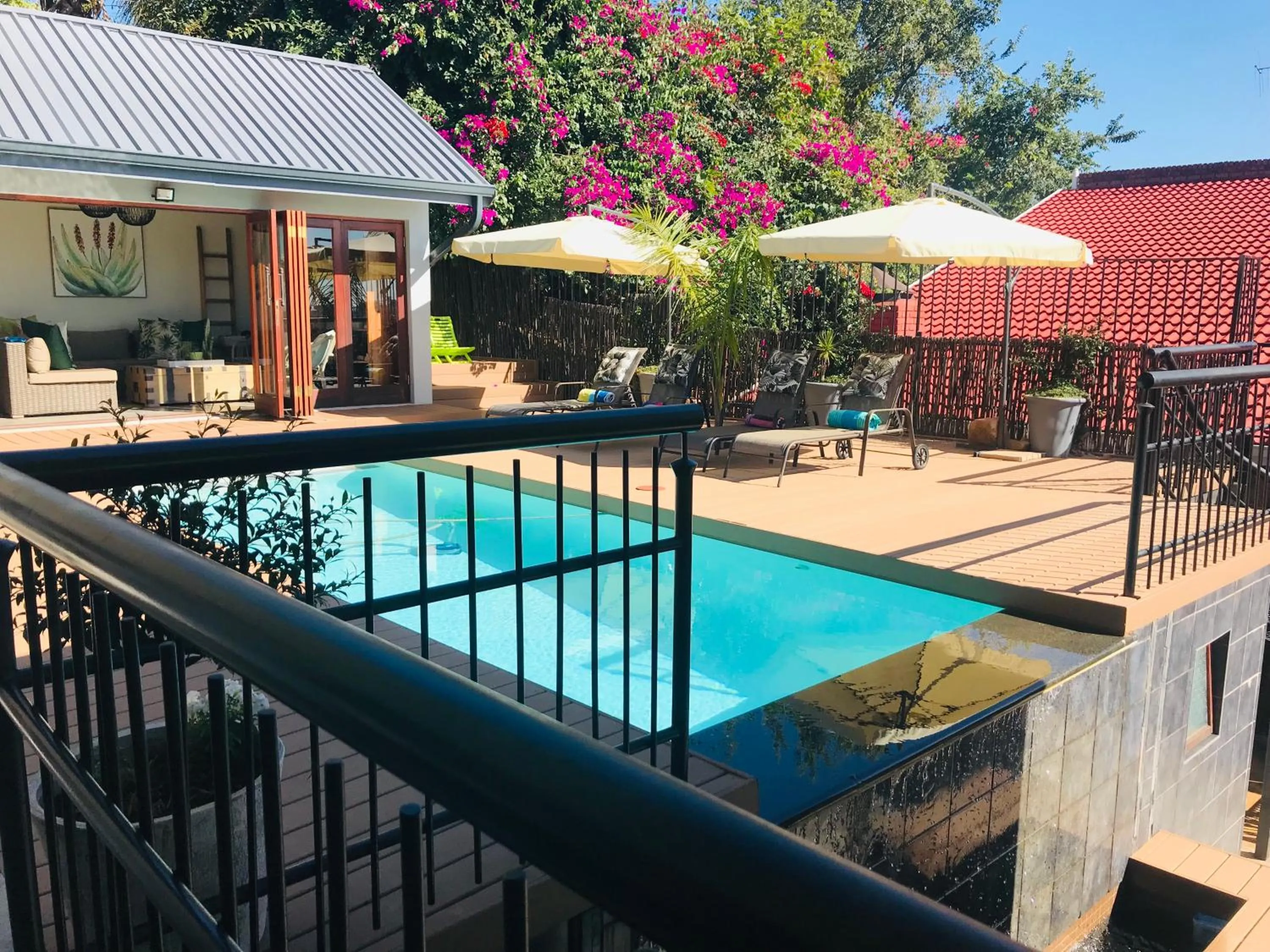 Pool view in Bokamoso Views