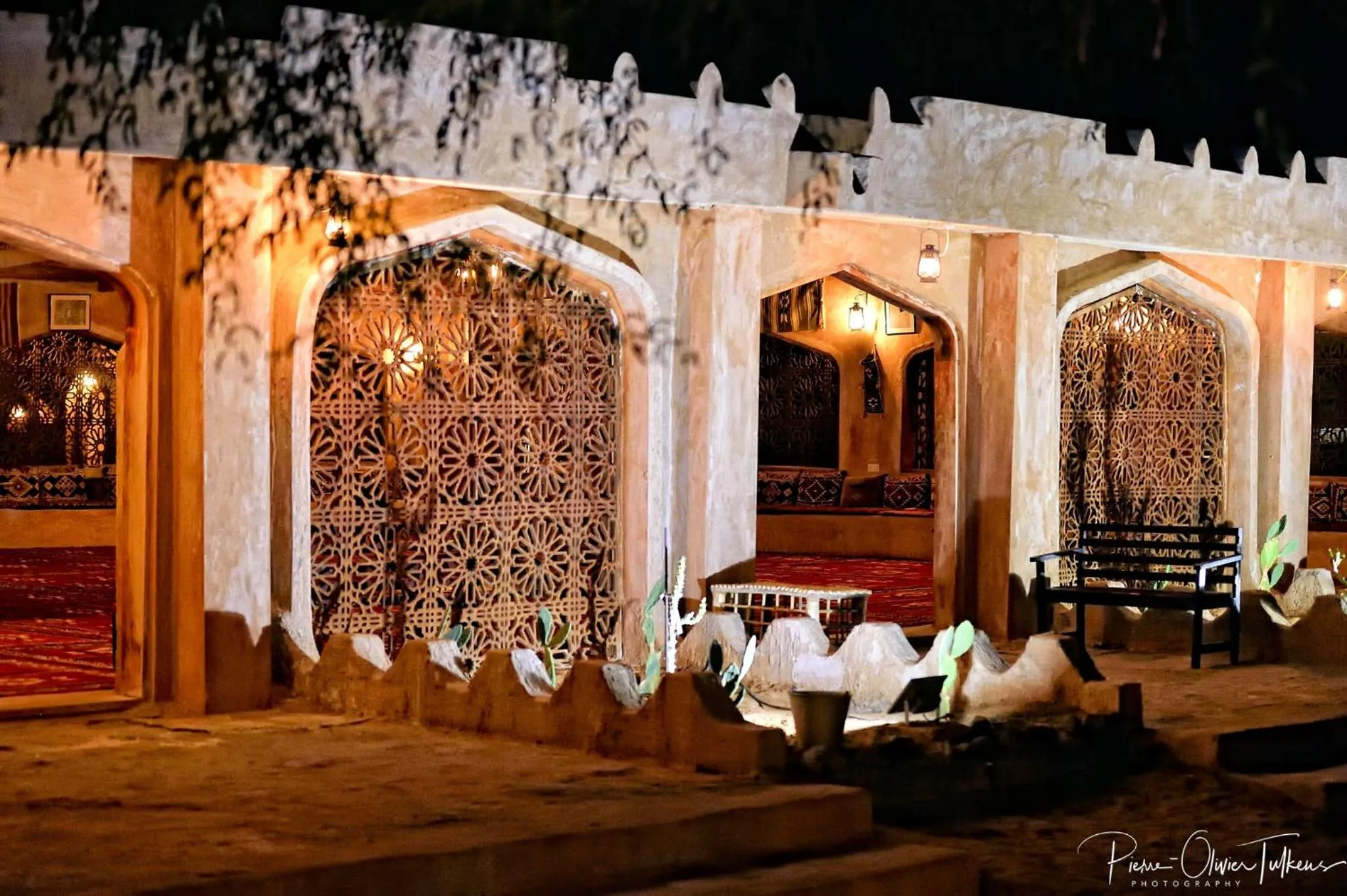 Communal lounge/ TV room in Arabian Oryx Camp