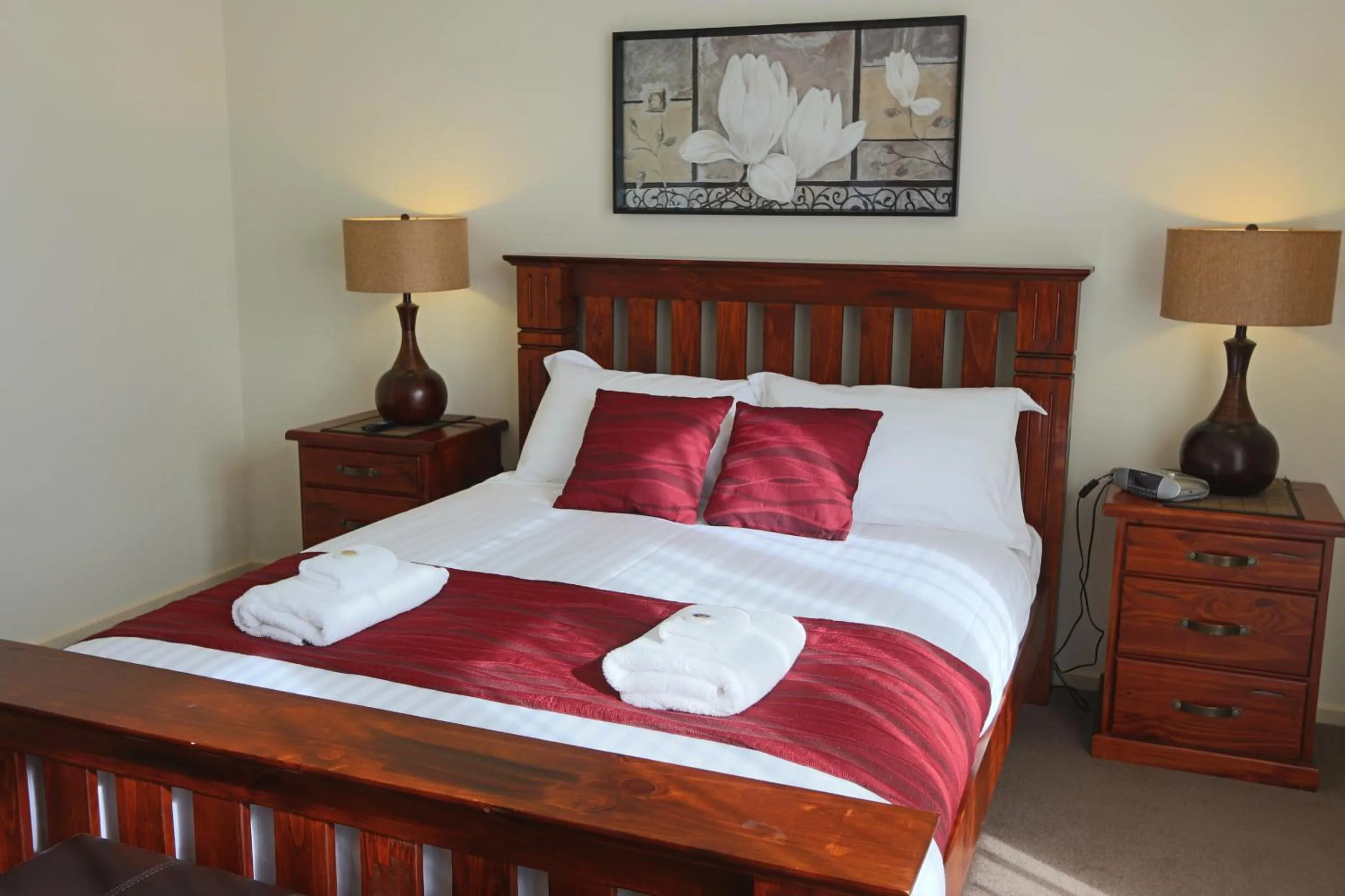 Bedroom, Bed in Moonah Central Apartments