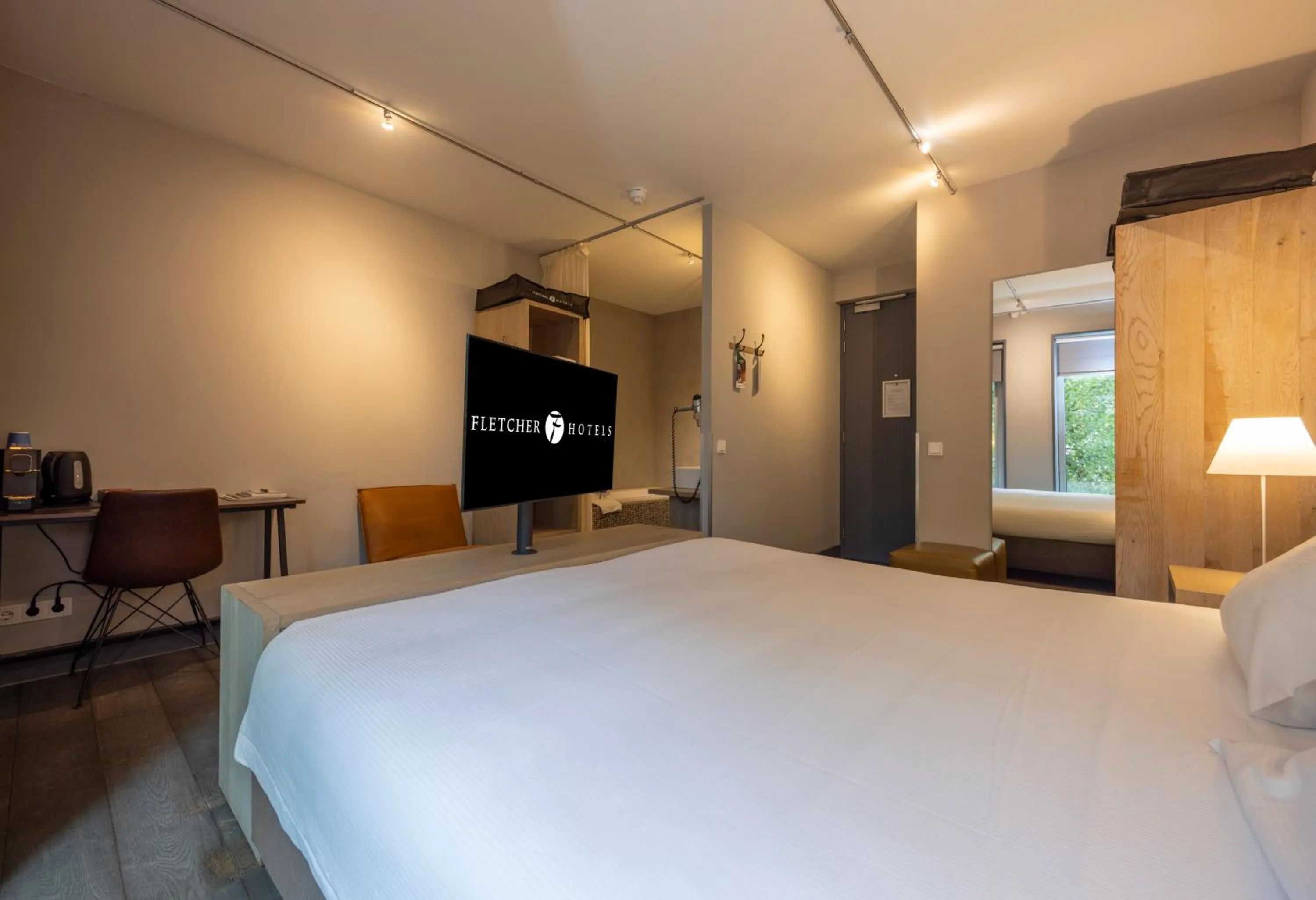 Bedroom, Bed in Fletcher Hotel-Restaurant Kasteel Coevorden