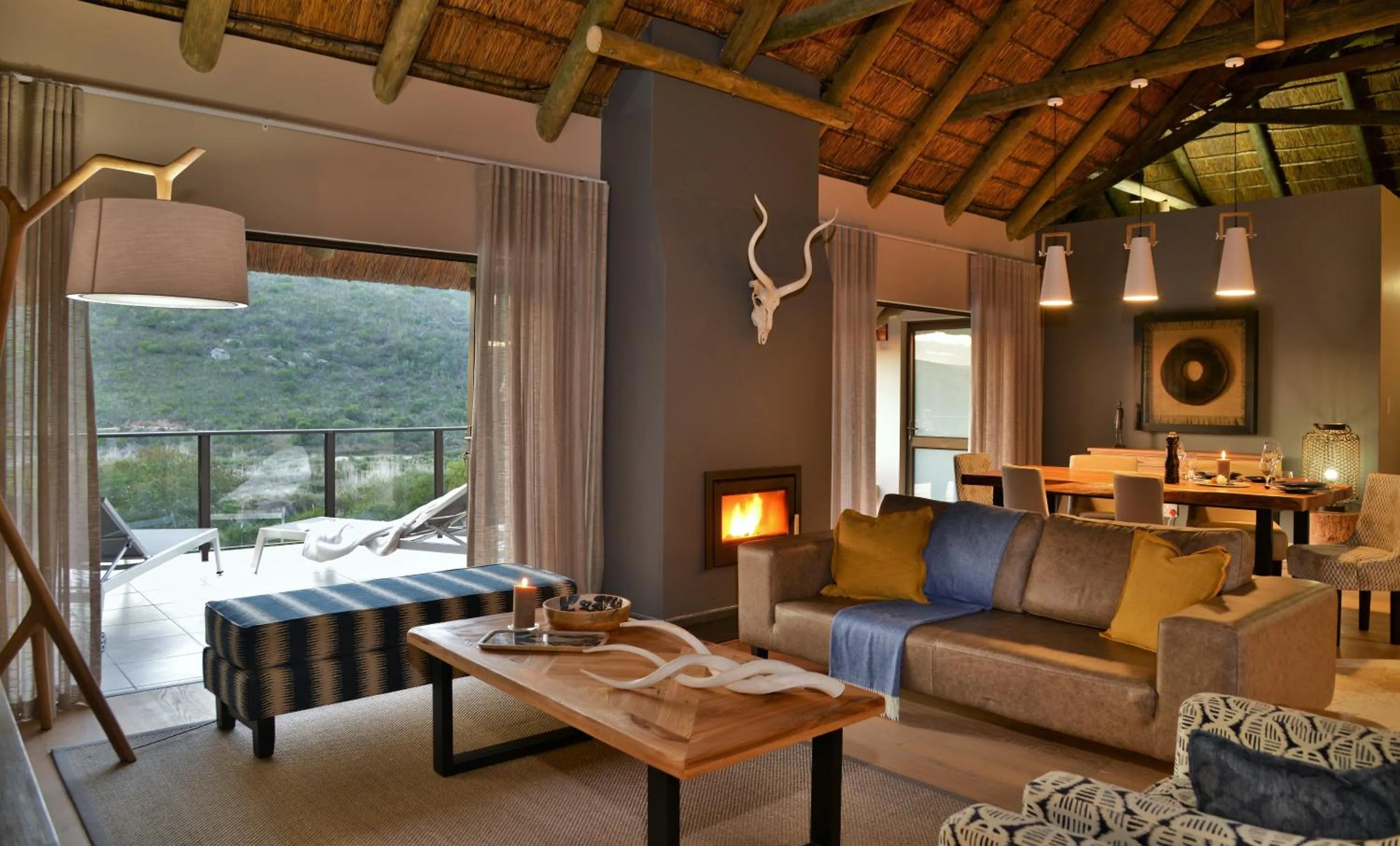 Living room in Garden Route Safari Camp