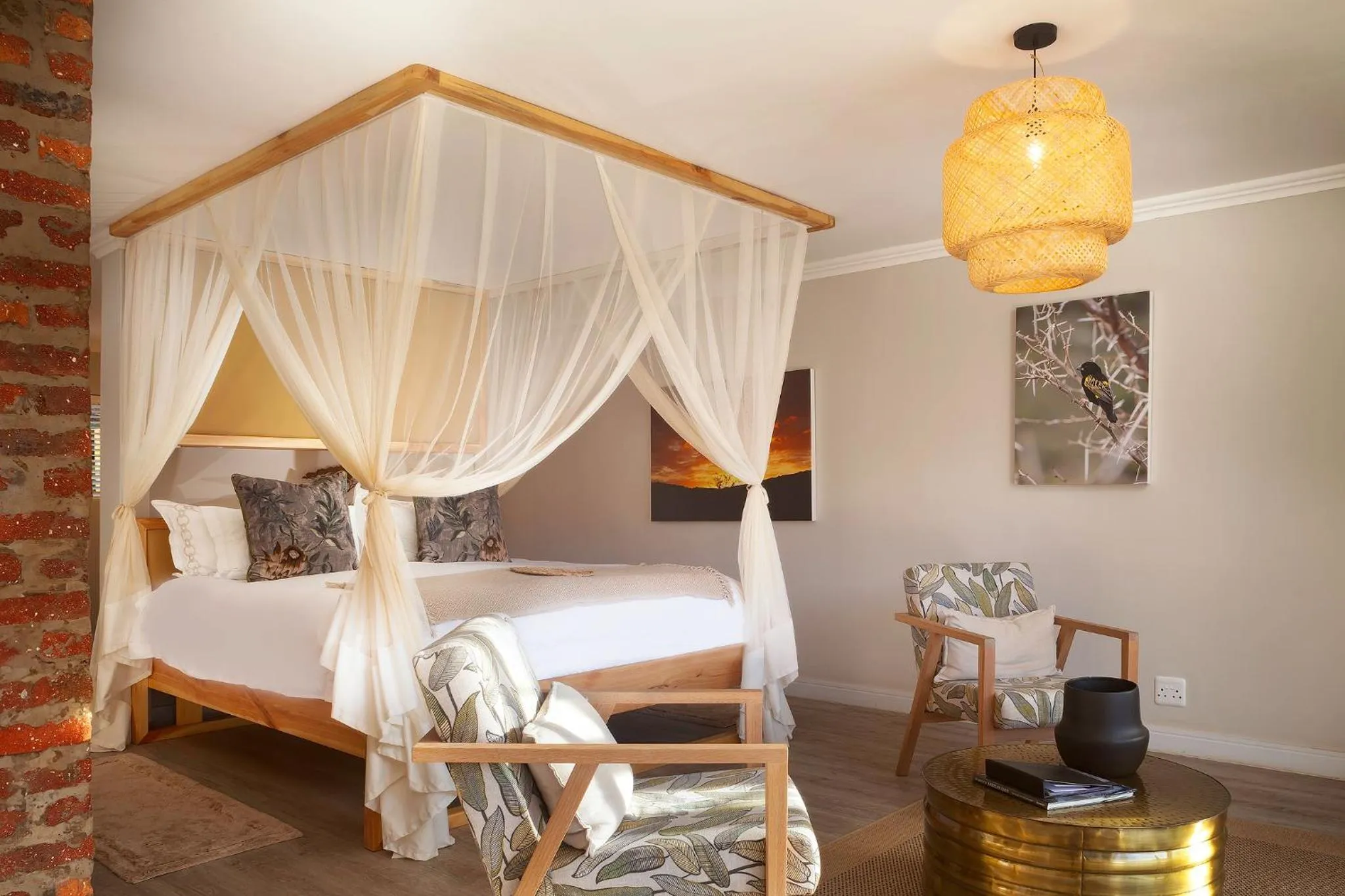 Bed in Garden Route Safari Camp