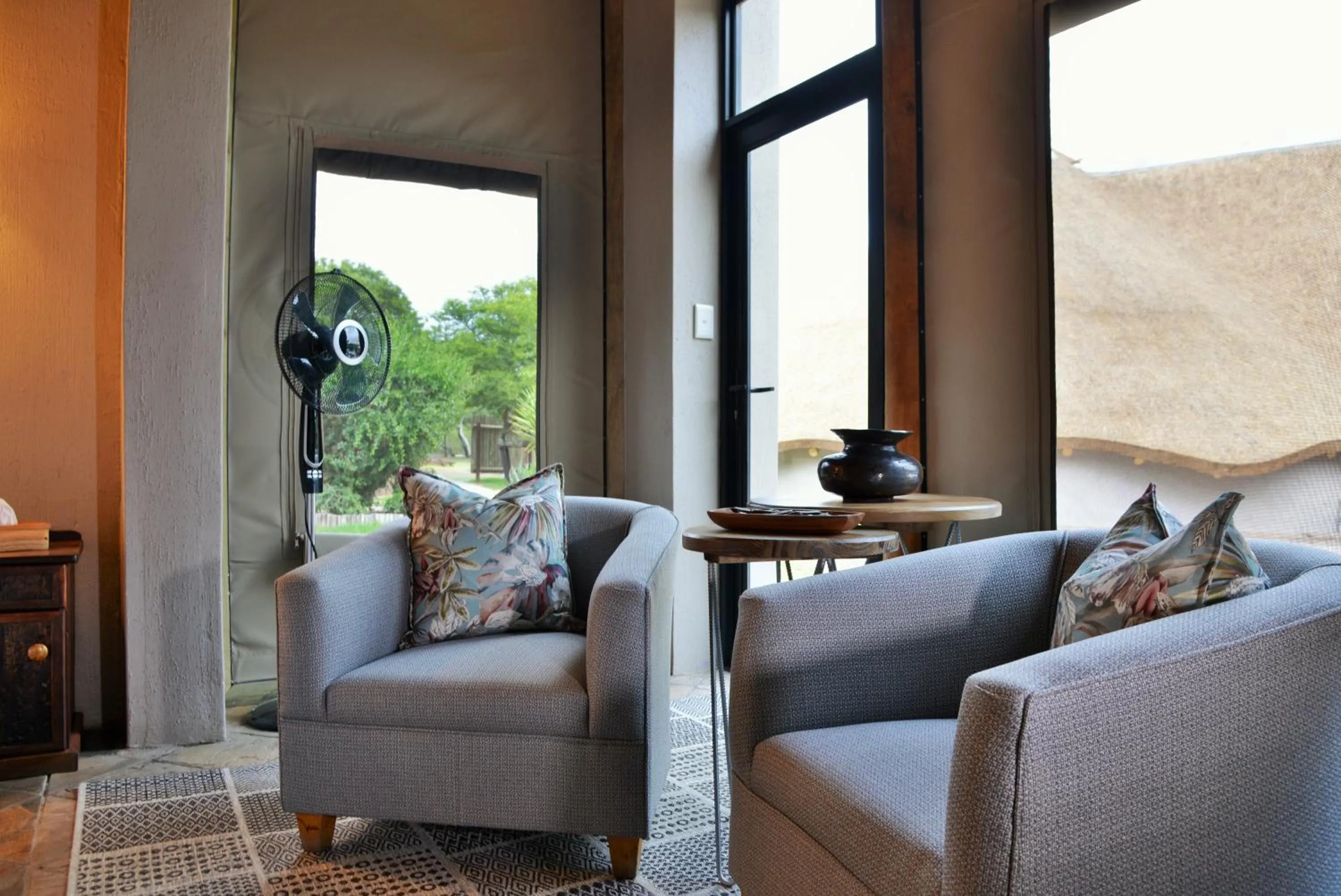 Seating area in Garden Route Safari Camp