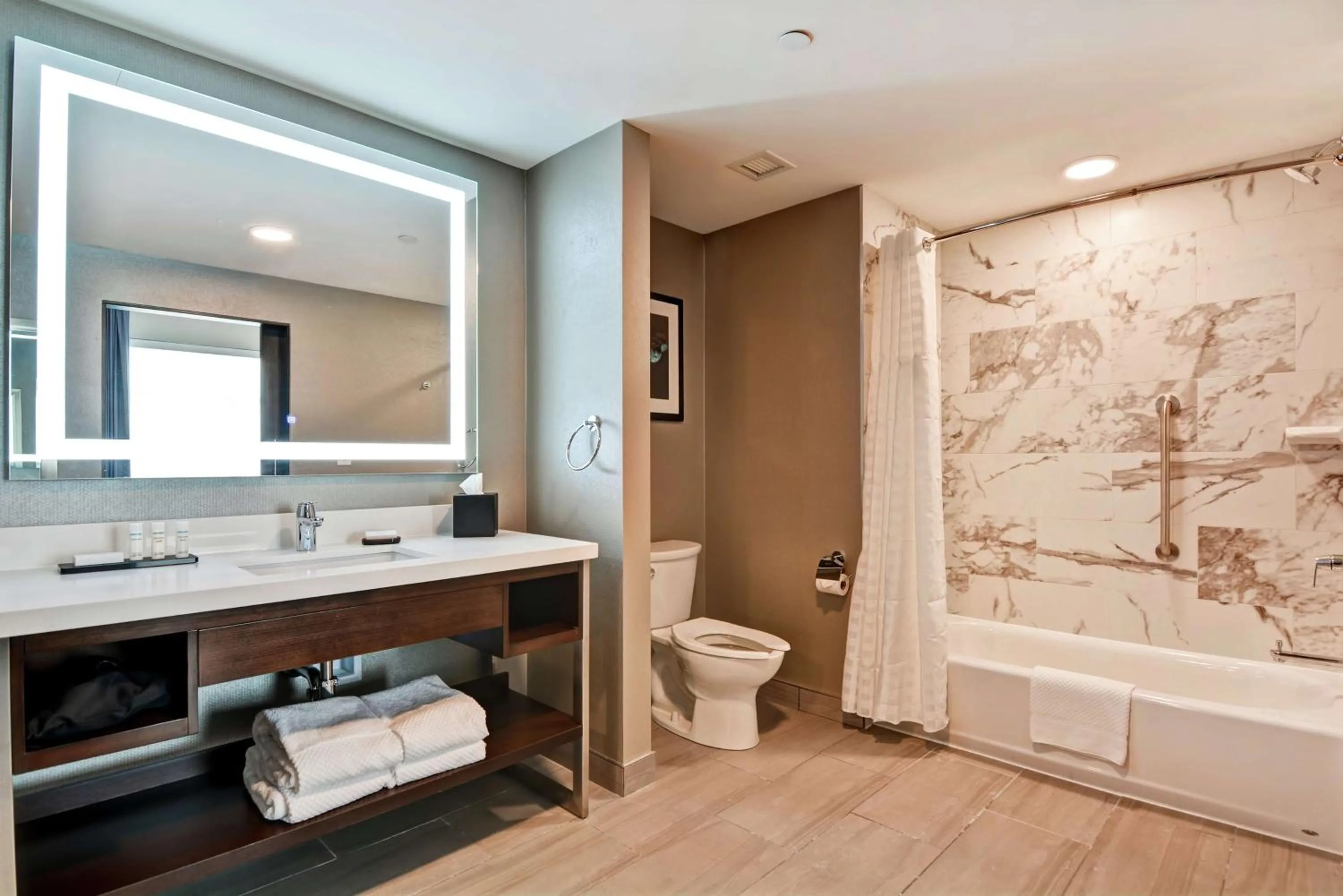 Bathroom in Embassy Suites By Hilton Plainfield Indianapolis Airport