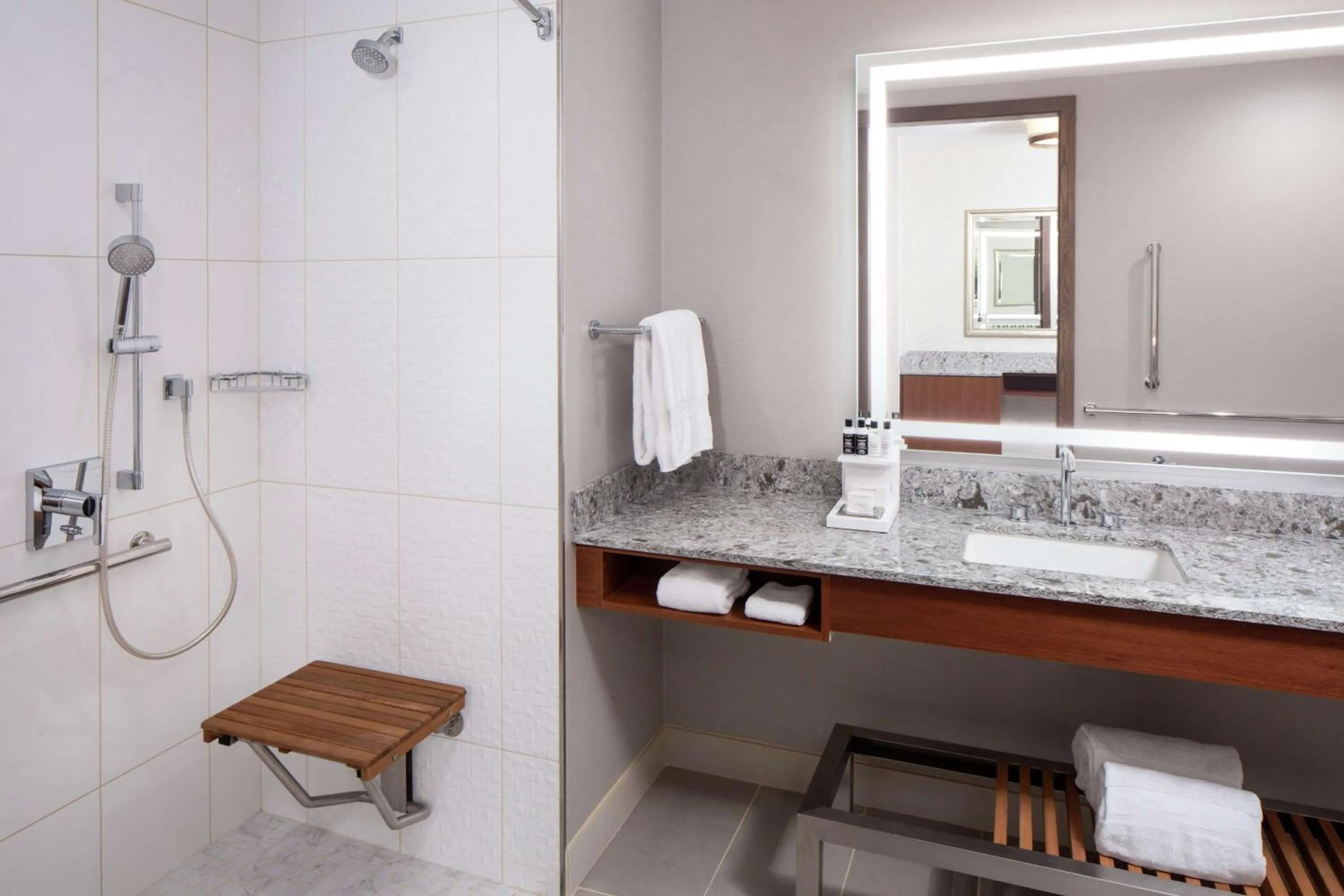 Bathroom in Hilton Rochester Mayo Clinic Area