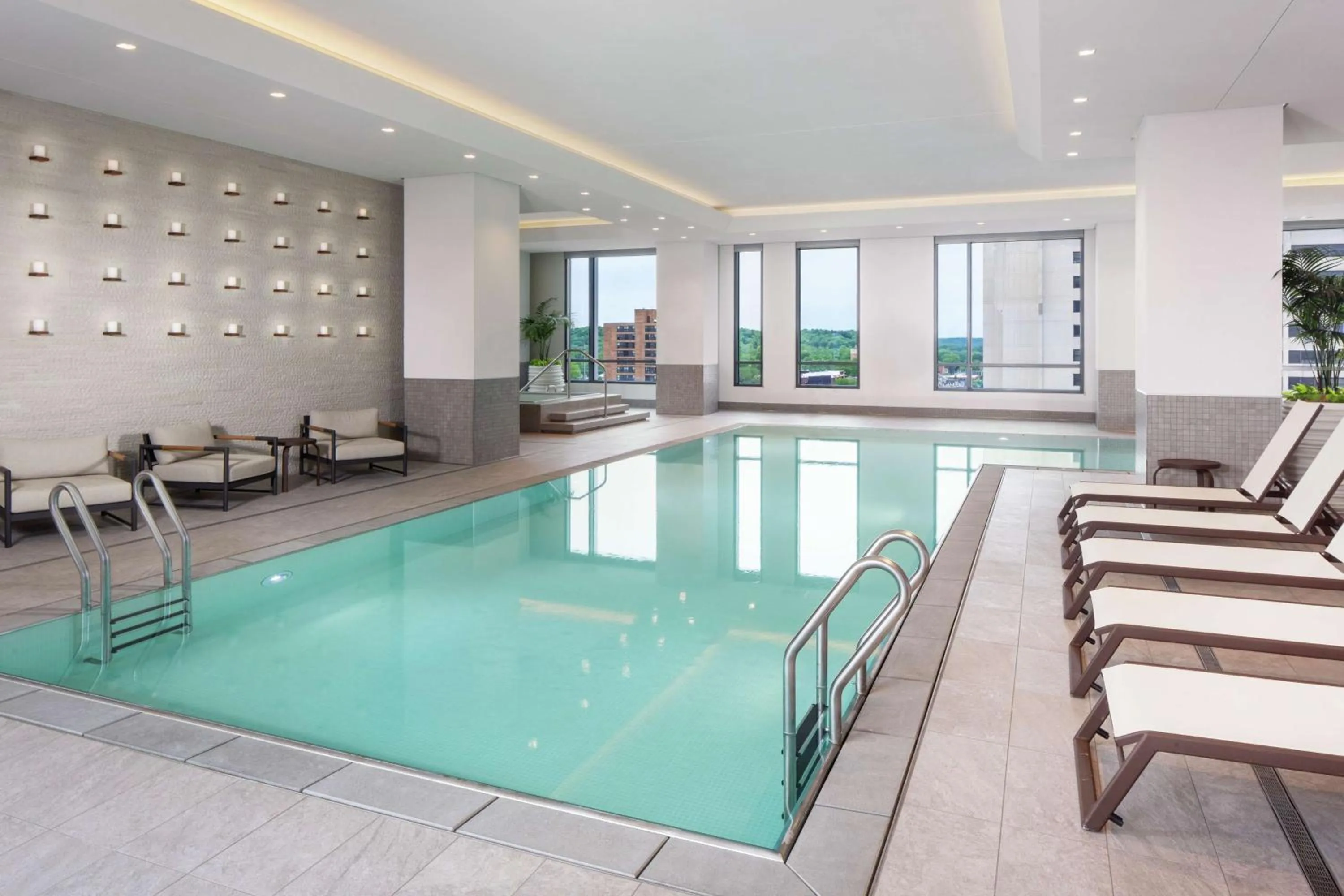 Pool view in Hilton Rochester Mayo Clinic Area