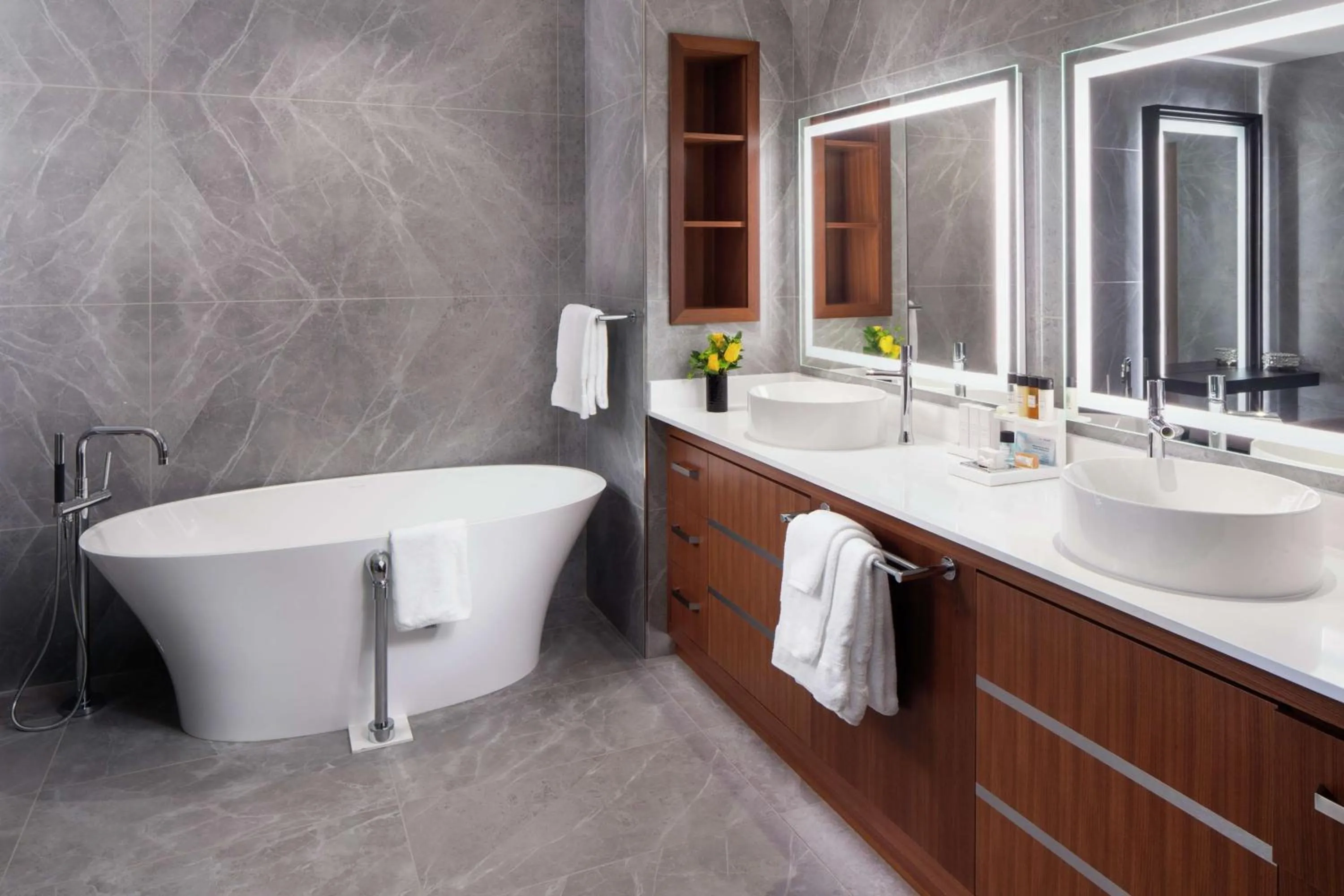 Bathroom in Hilton Rochester Mayo Clinic Area