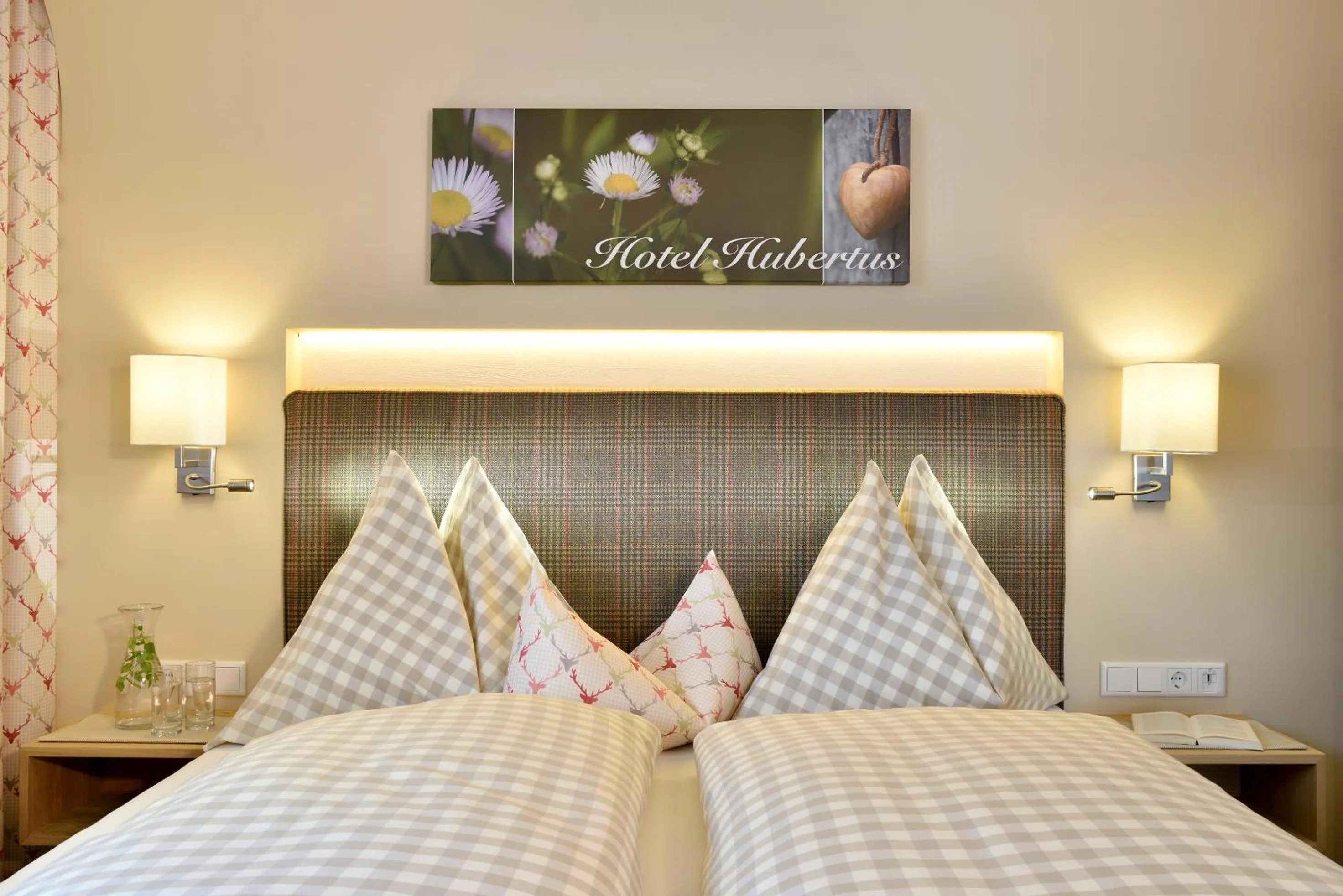 Bed in Hotel Hubertus