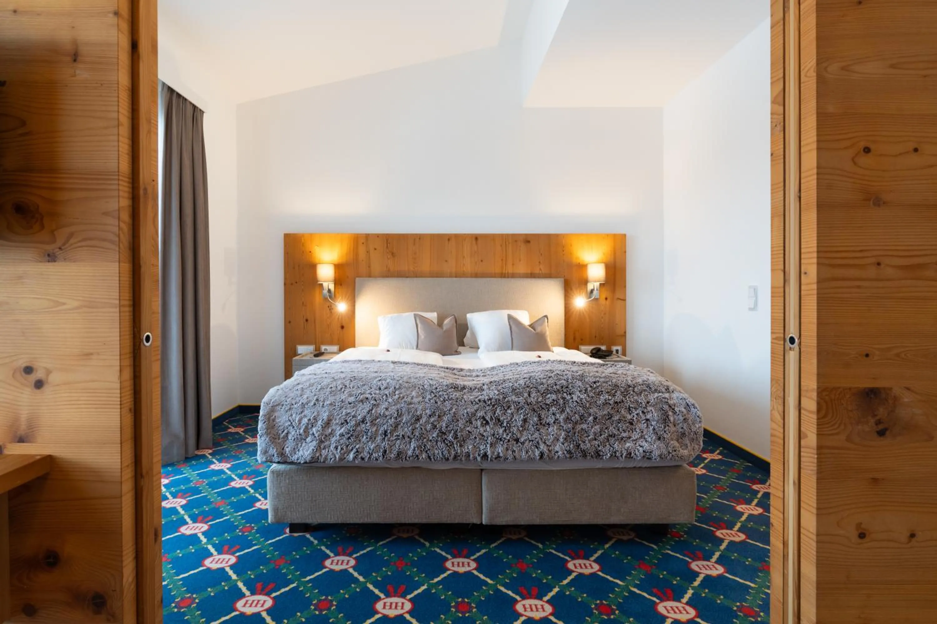 Bedroom, Bed in Hotel Hubertus