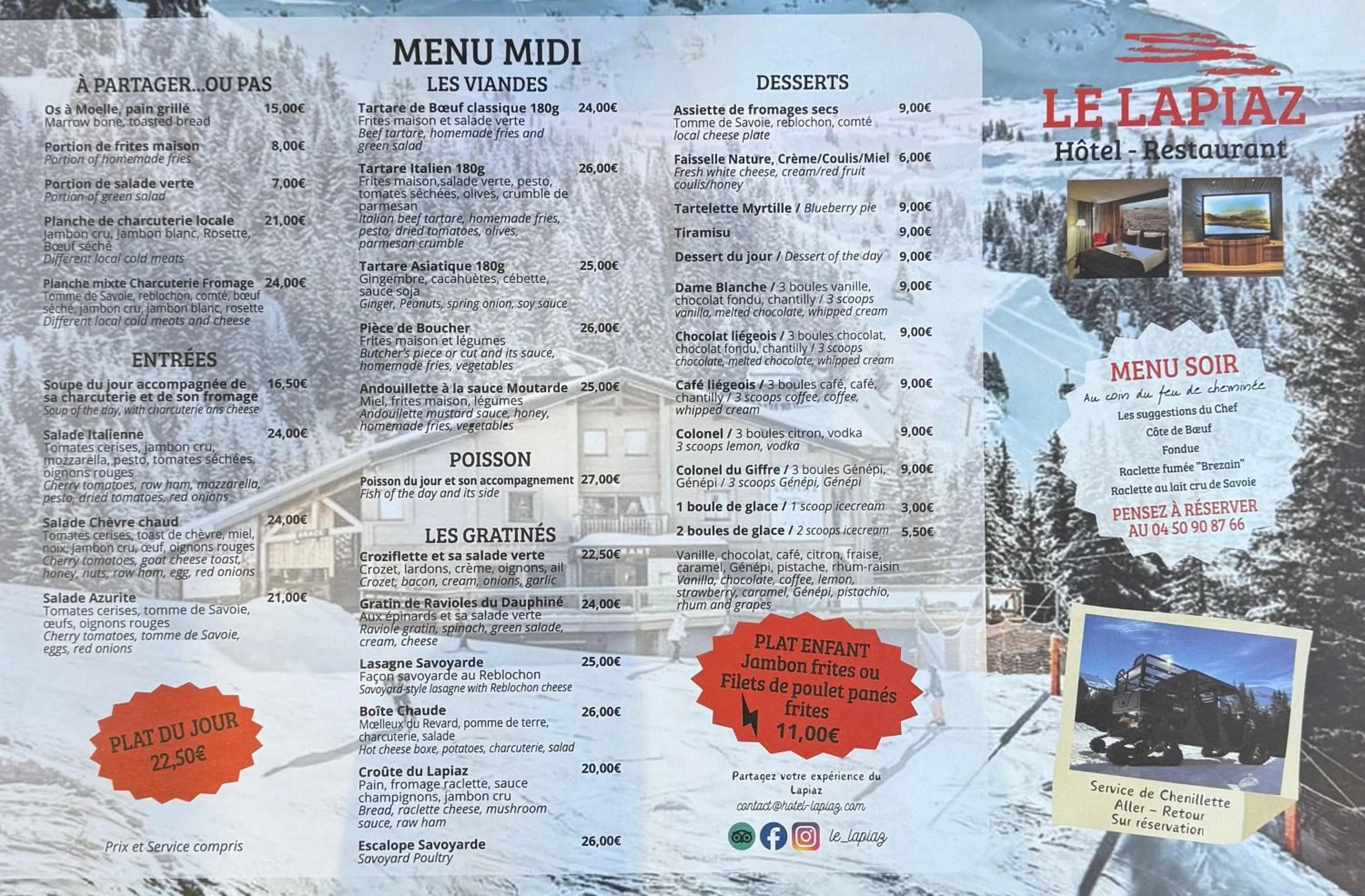 Restaurant/places to eat in Hôtel LAPIAZ & Spa - FLAINE
