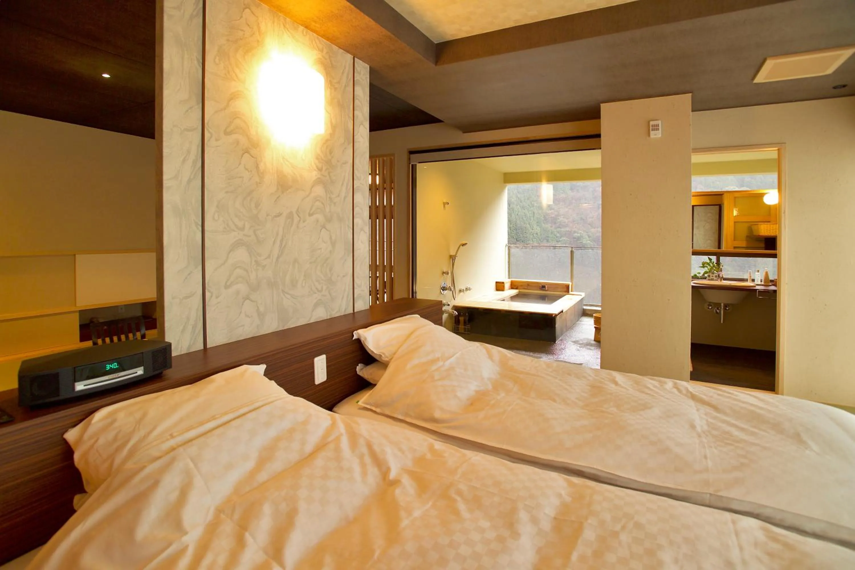 Bed in Iya Onsen