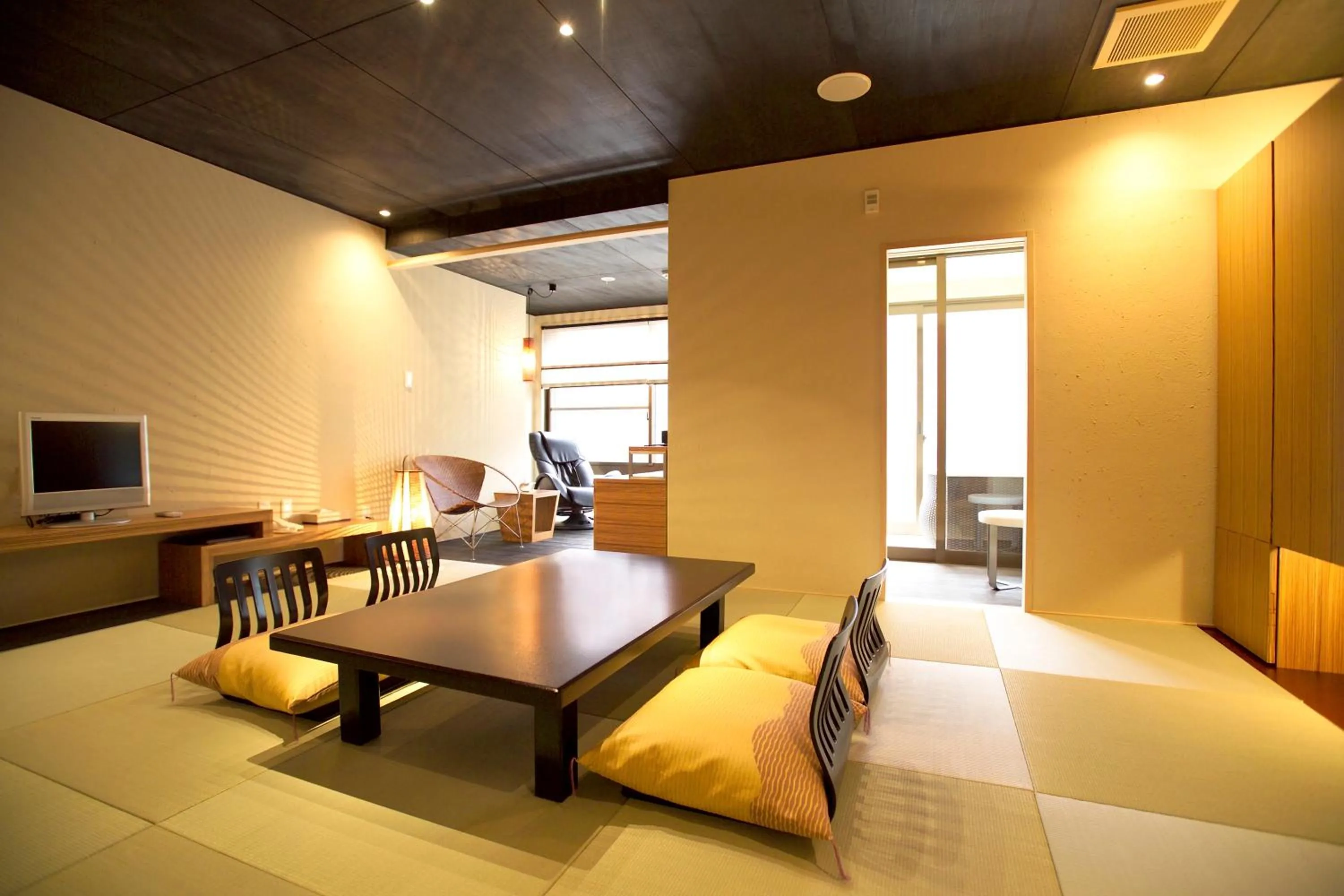 Seating area in Iya Onsen