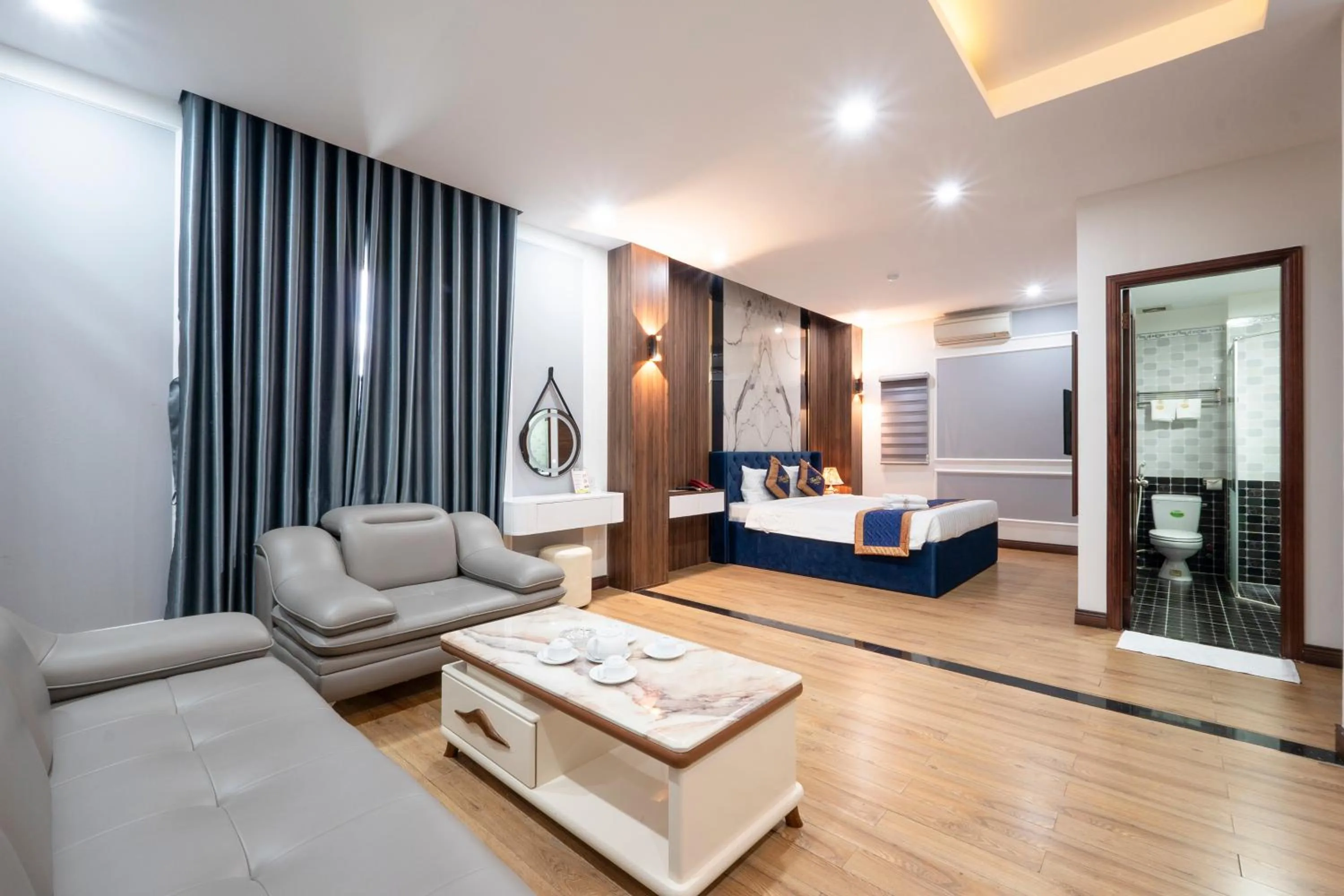 Seating area, Bed in Thien Phu Logia Hotel