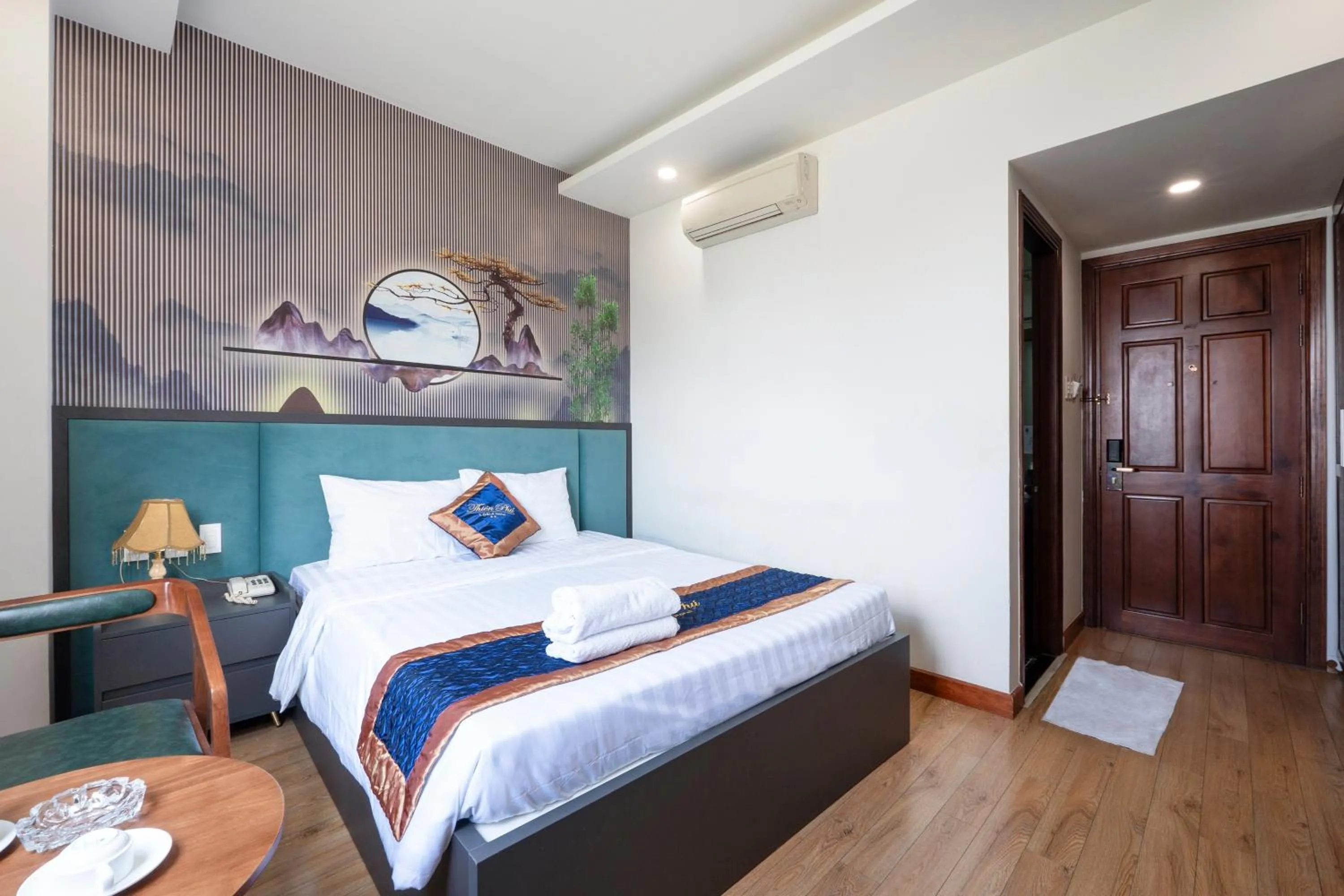 Bed in Thien Phu Logia Hotel