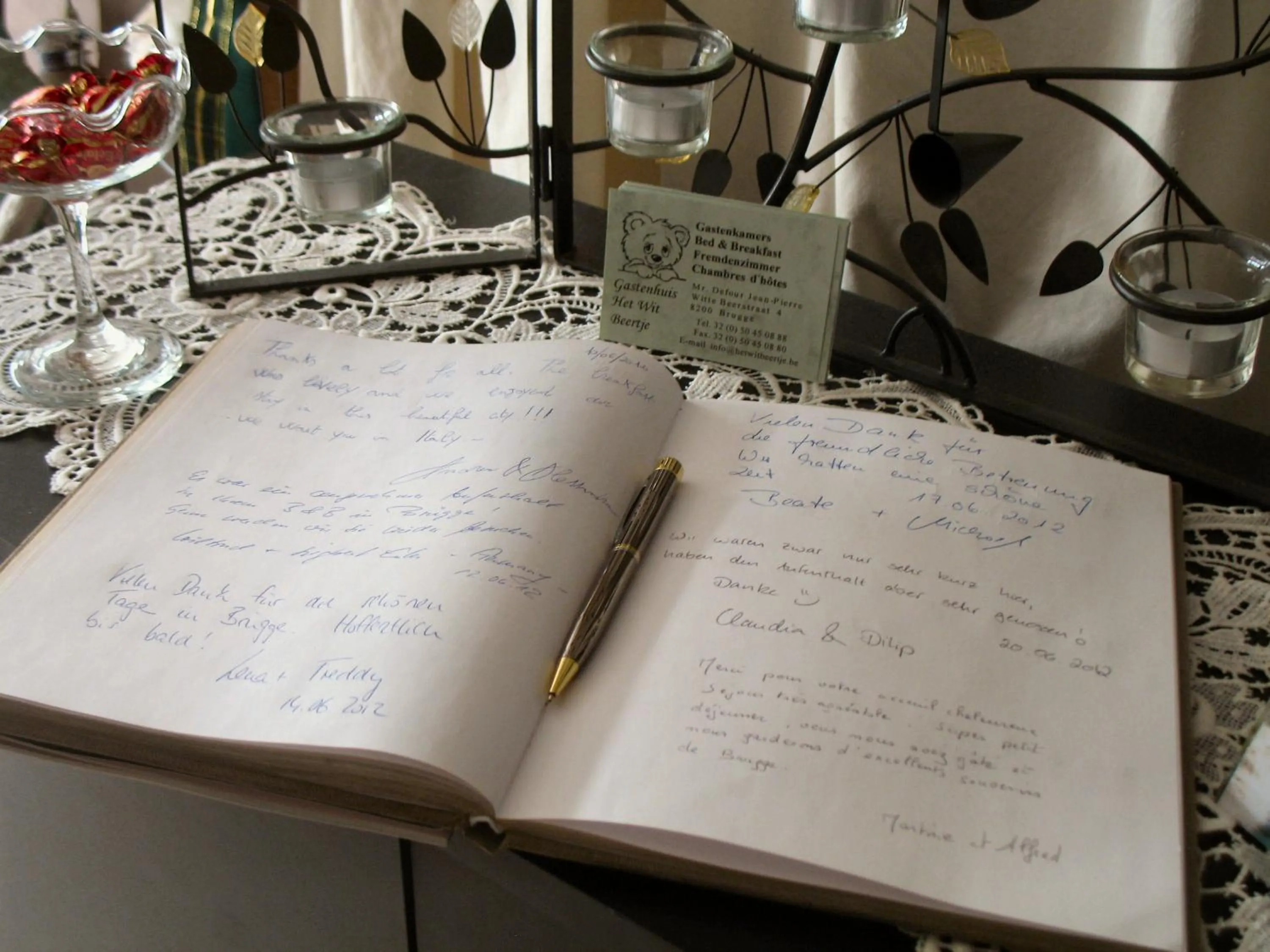 Decorative detail in B&B Het Wit Beertje