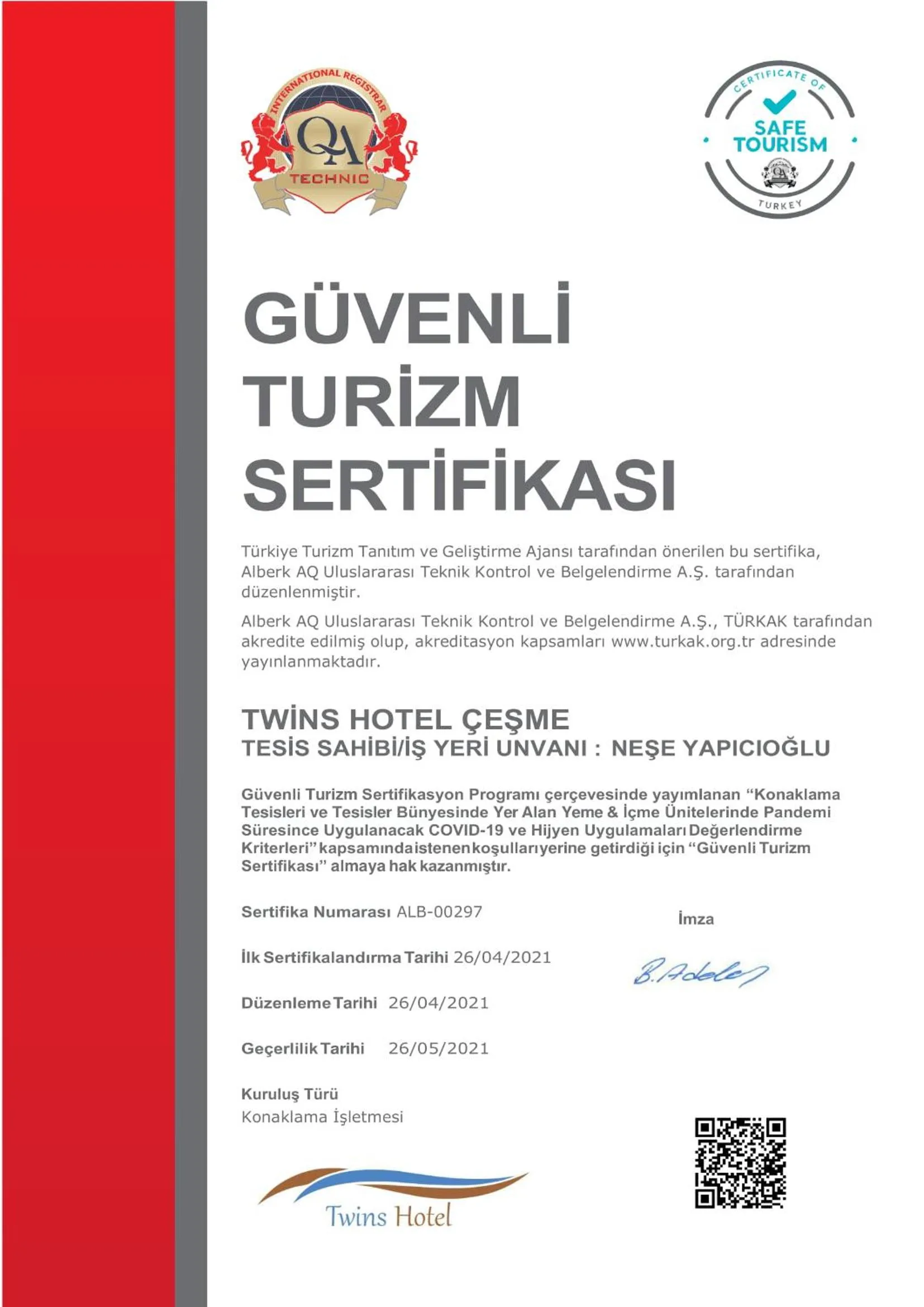 Property building in Twins Hotel Çeşme