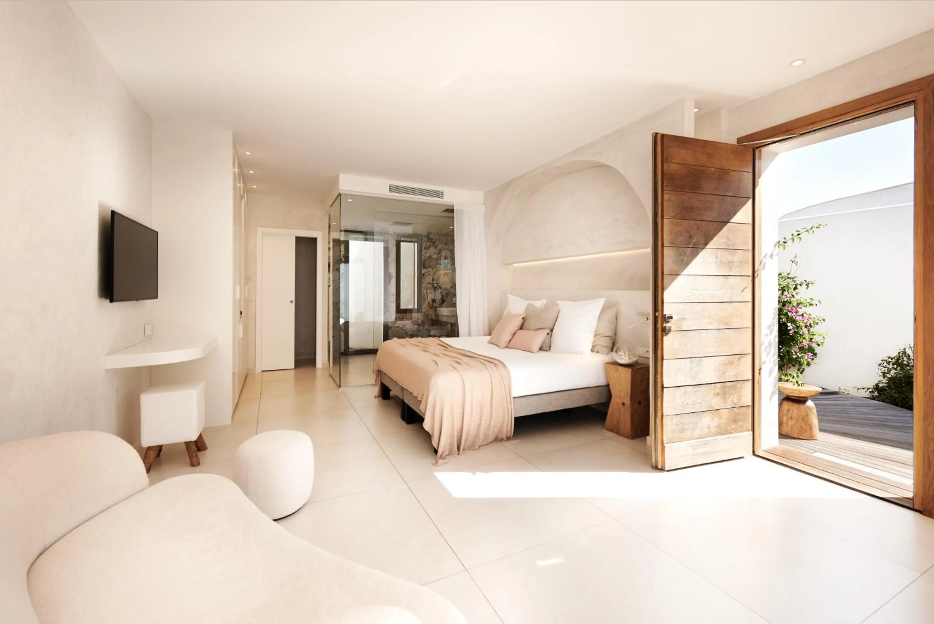 Bedroom, Bed in Hôtel Cala di Greco