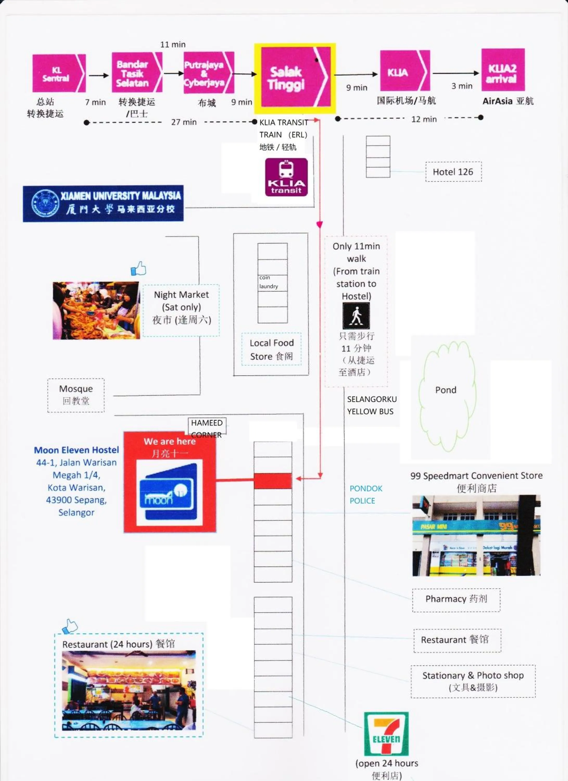 Bird's eye view in Moon Eleven Hostel Near Klia & Klia2