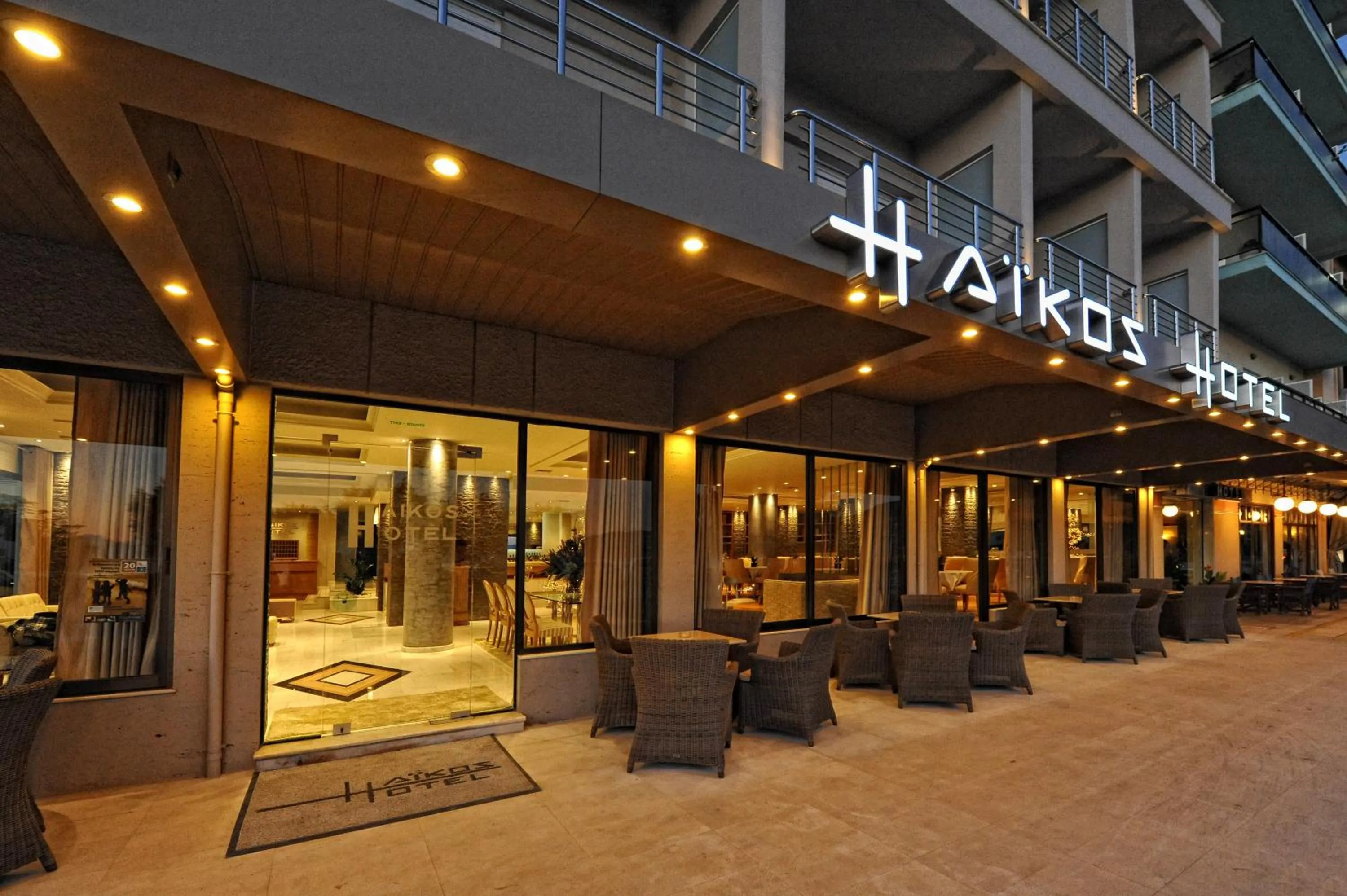 Facade/entrance in Haikos Hotel