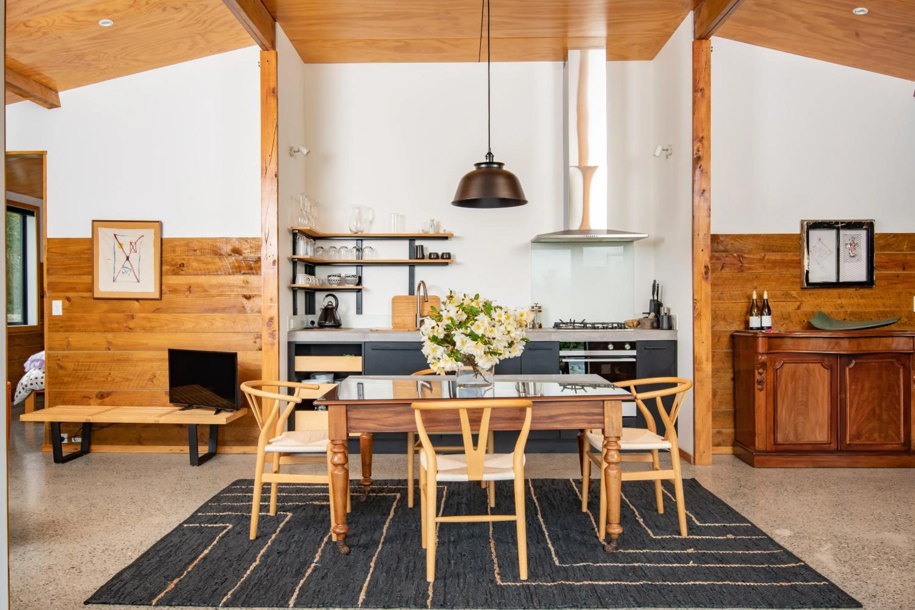 TV and multimedia in River Road Retreat